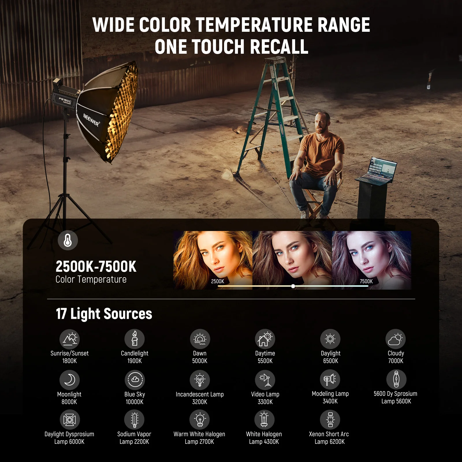 NEEWER FS150C 130W RGB LED Video Light - Image 4