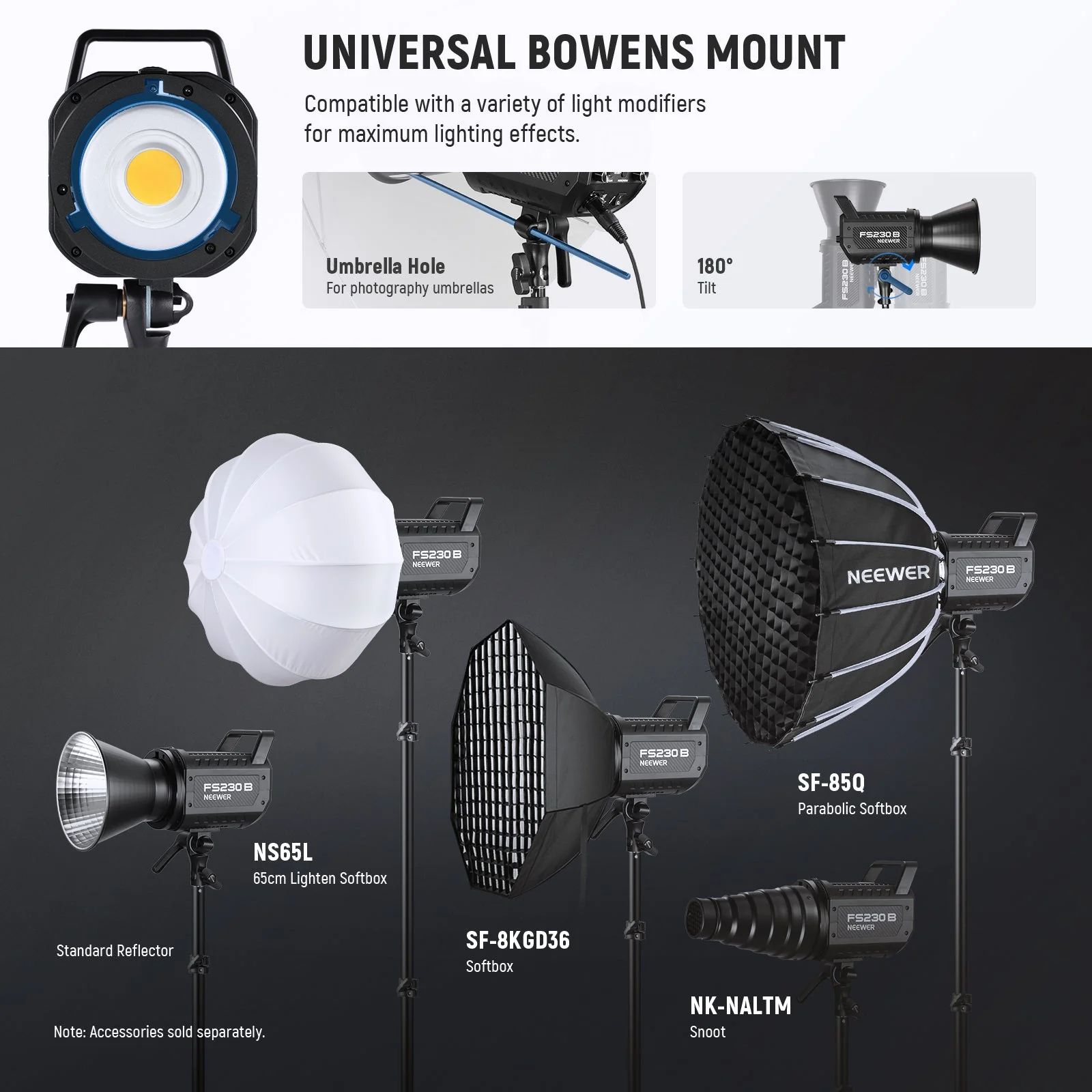 NEEWER FS230B 230W Bi-Color COB LED Video Light - Image 9