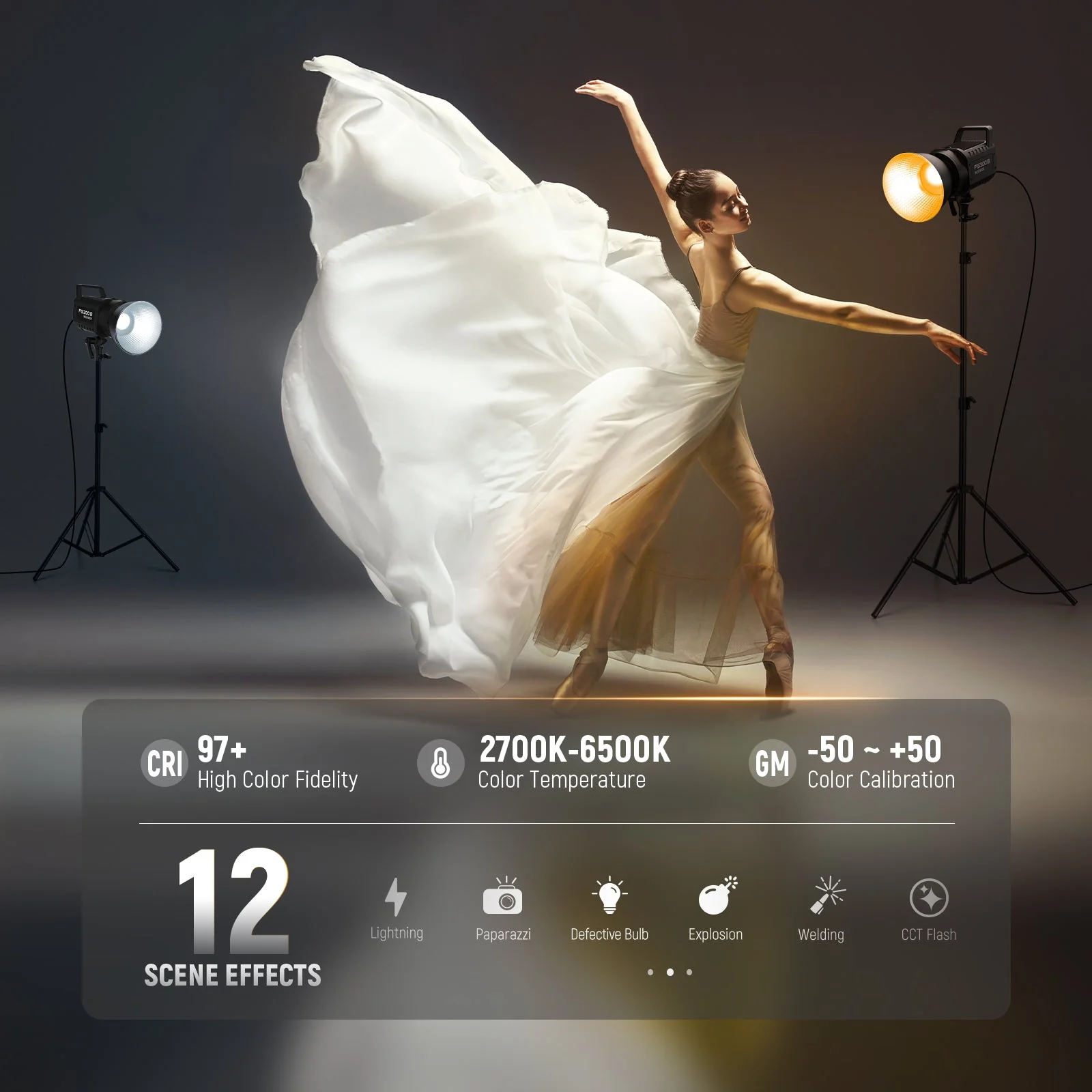 NEEWER FS300B 300W Bi-Color LED Video Light - Image 4