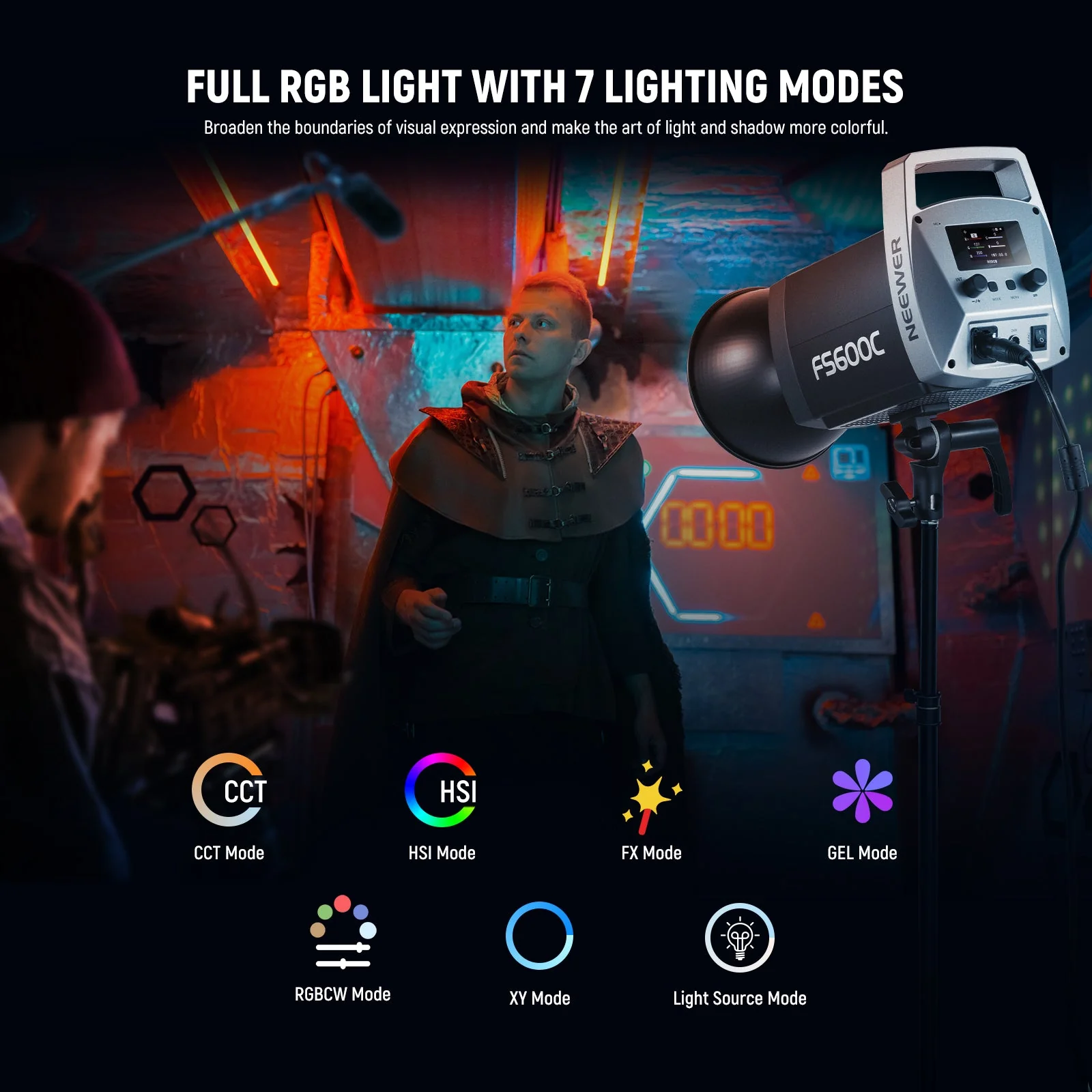 NEEWER FS600C 600W RGB COB LED Video Light - Image 3