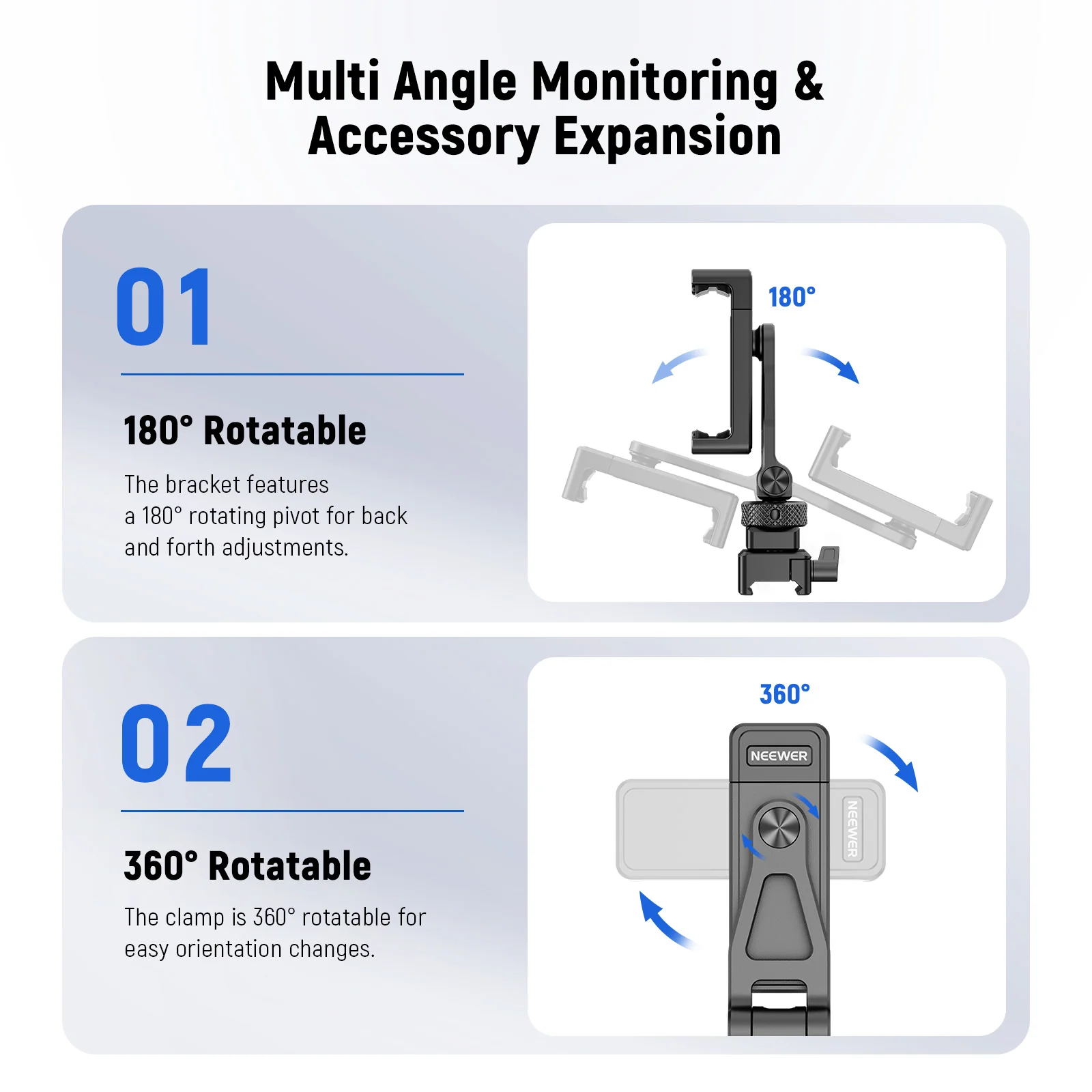 NEEWER GA010 Universal Phone Holder Tripod Mount - Image 12