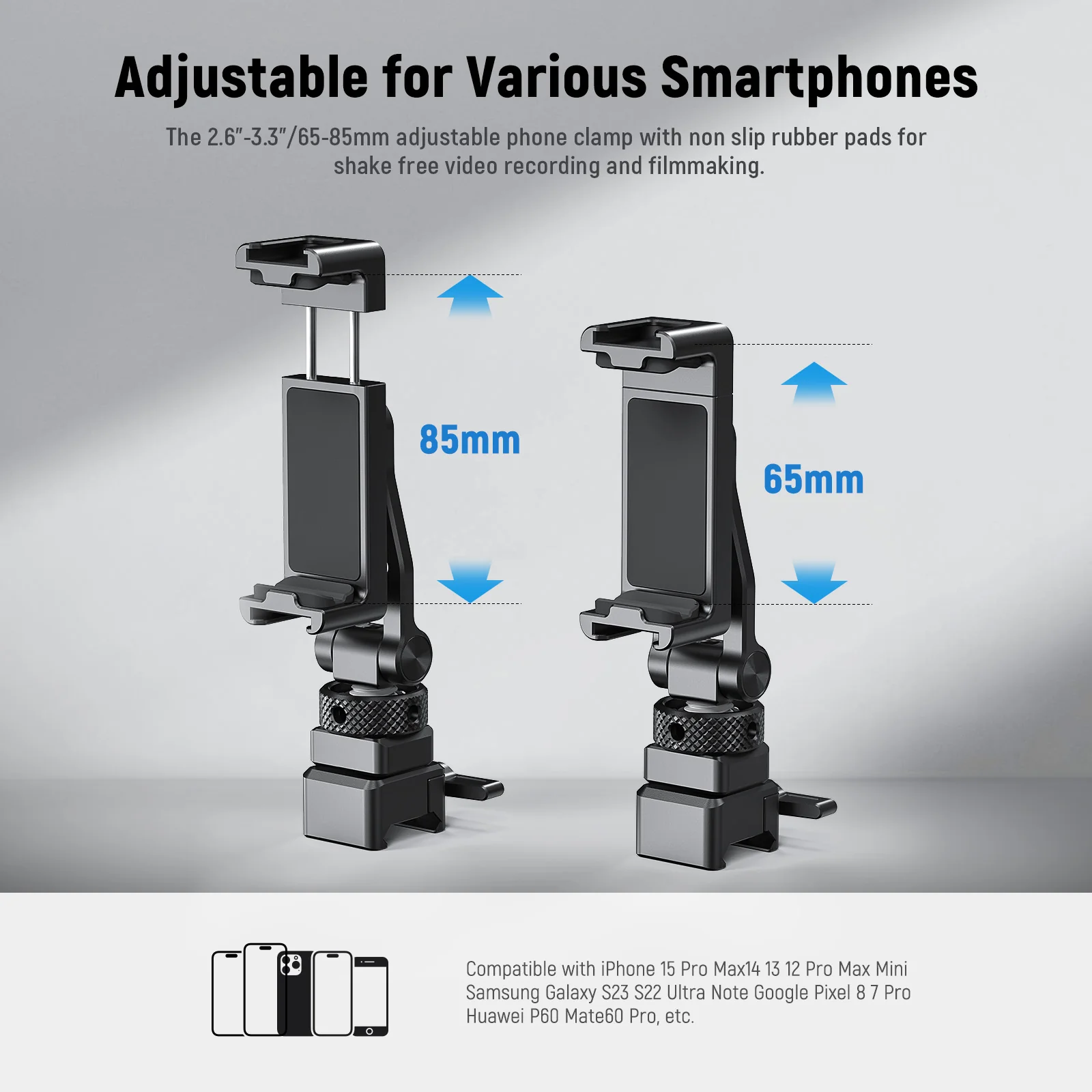 NEEWER GA010 Universal Phone Holder Tripod Mount - Image 13