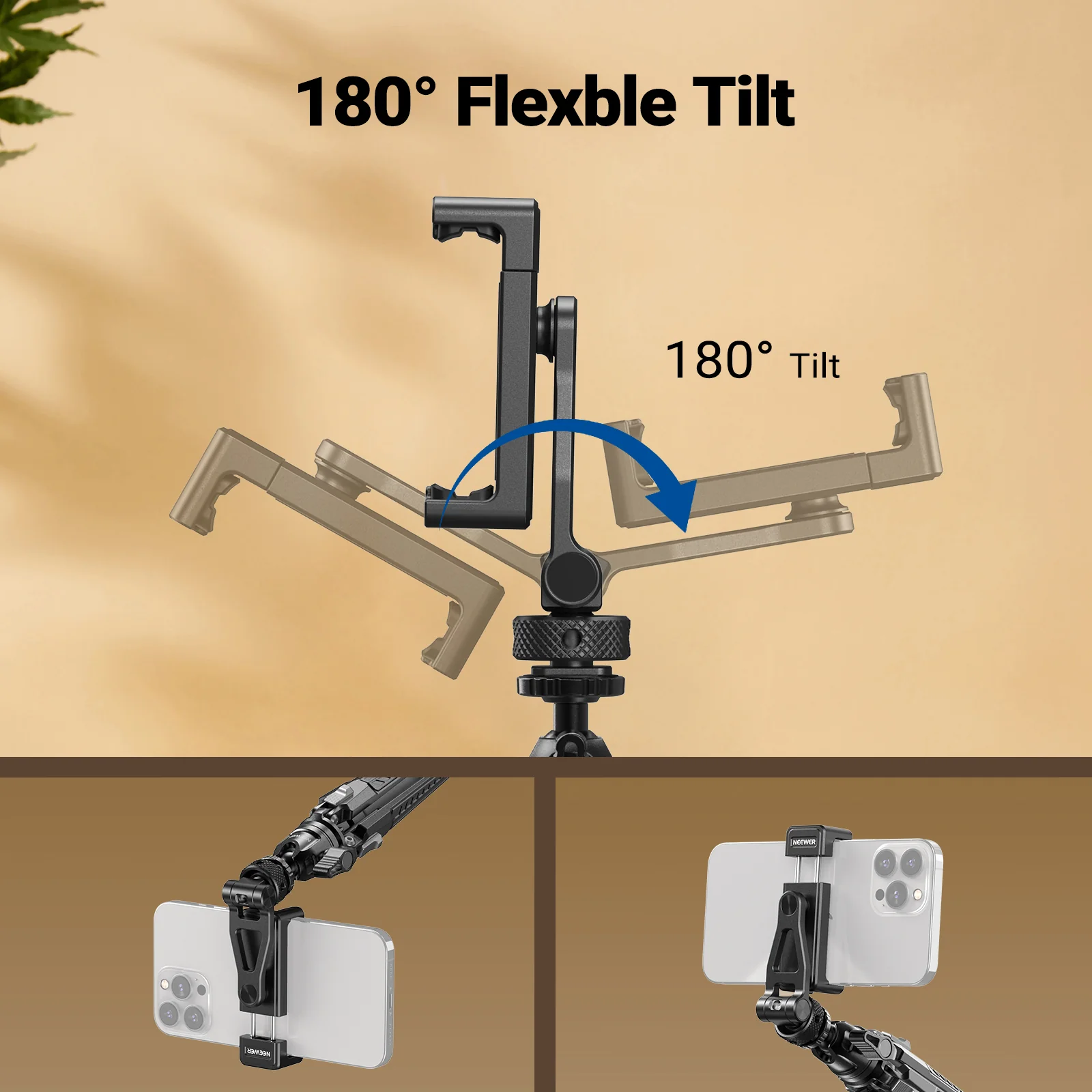 NEEWER GA010 Universal Phone Holder Tripod Mount - Image 5