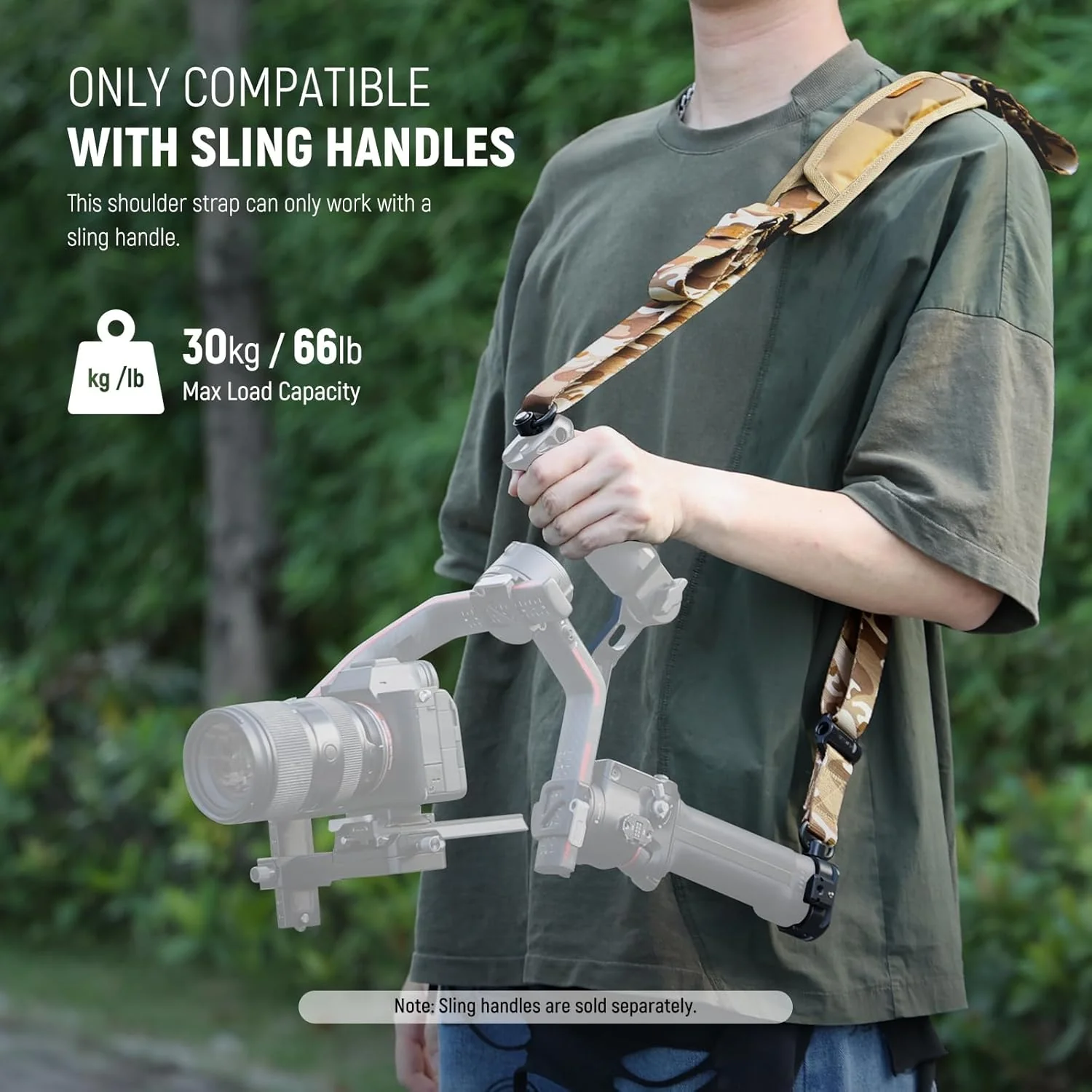NEEWER GA016 Gimbal Shoulder Strap for DJI Sling Handle RS5 RS4 RS4 Pro RS3 RS3 Pro - Image 3