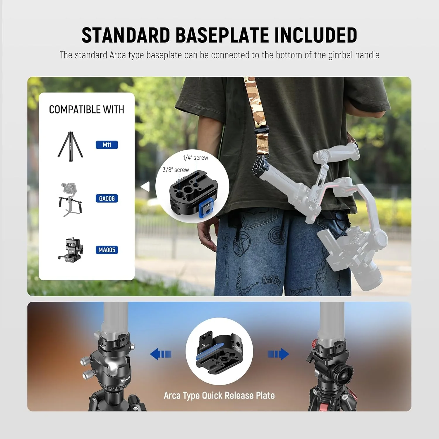 NEEWER GA016 Gimbal Shoulder Strap for DJI Sling Handle RS5 RS4 RS4 Pro RS3 RS3 Pro - Image 5