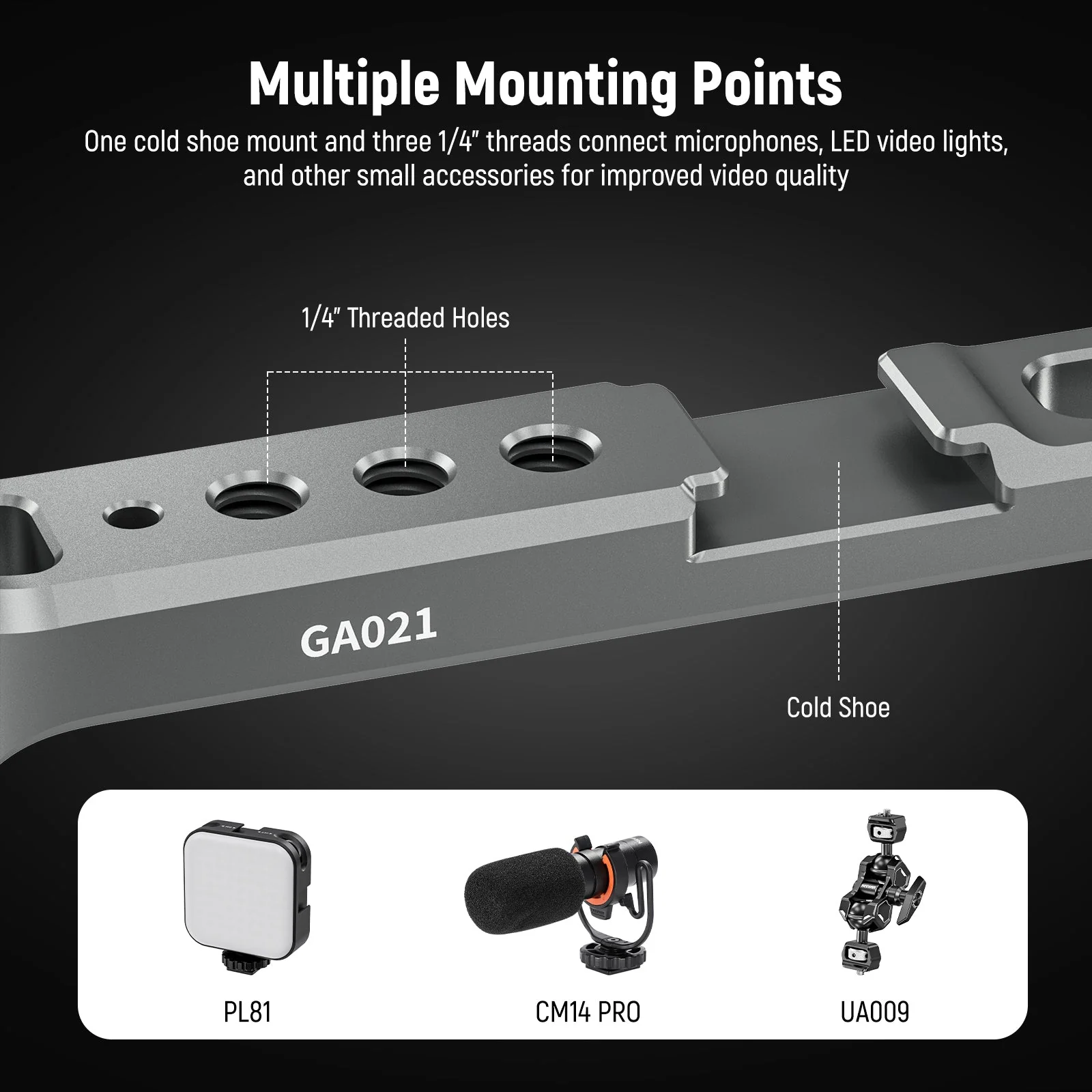 NEEWER GA021 360° Rotatable NATO Monitor Mount for RS/Ronin Gimbal - Image 5