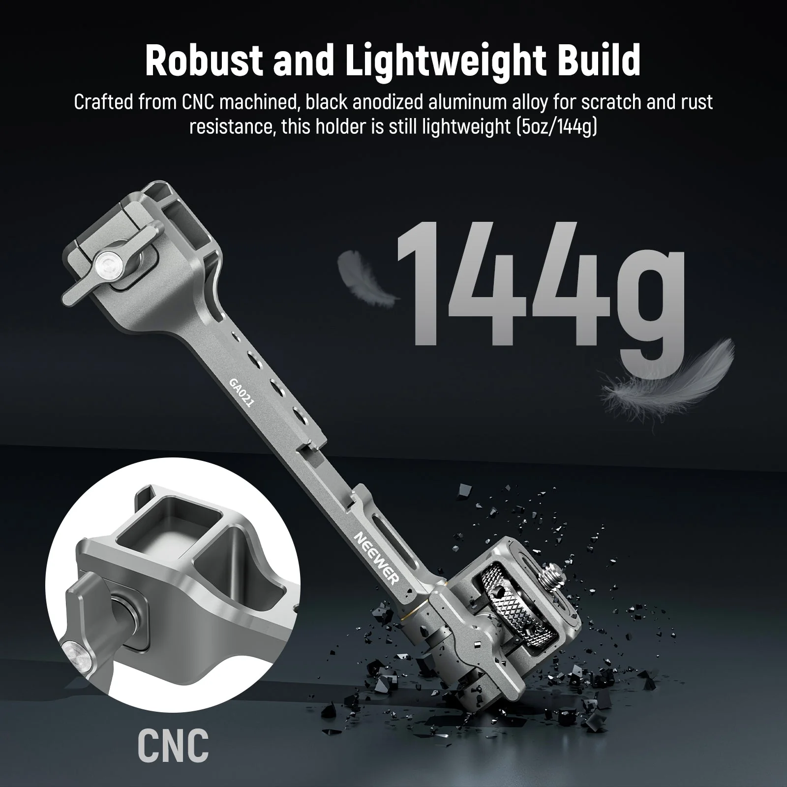 NEEWER GA021 360° Rotatable NATO Monitor Mount for RS/Ronin Gimbal - Image 6