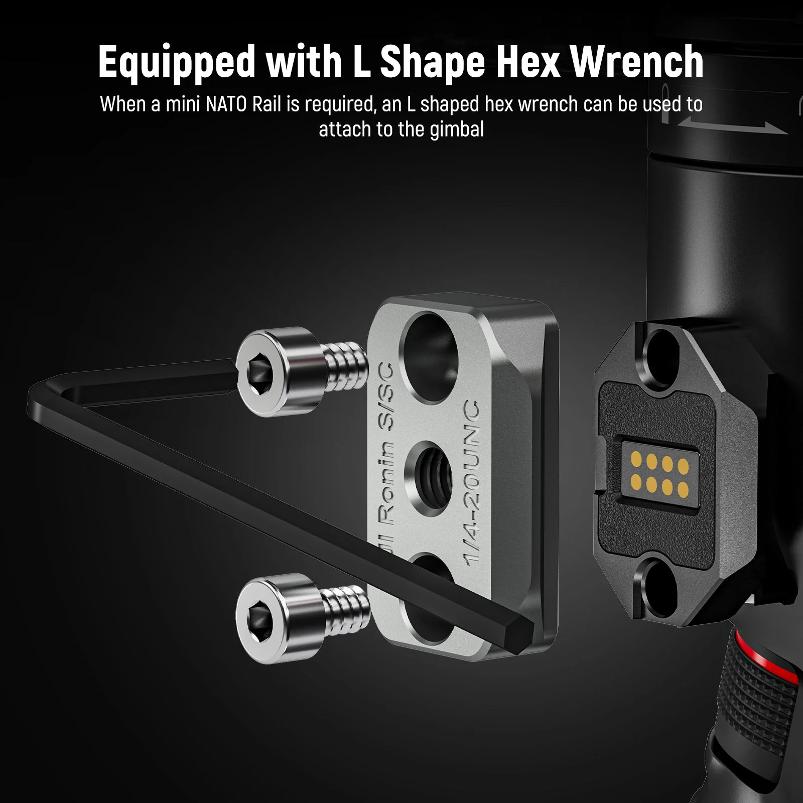 NEEWER GA021 360° Rotatable NATO Monitor Mount for RS/Ronin Gimbal - Image 7