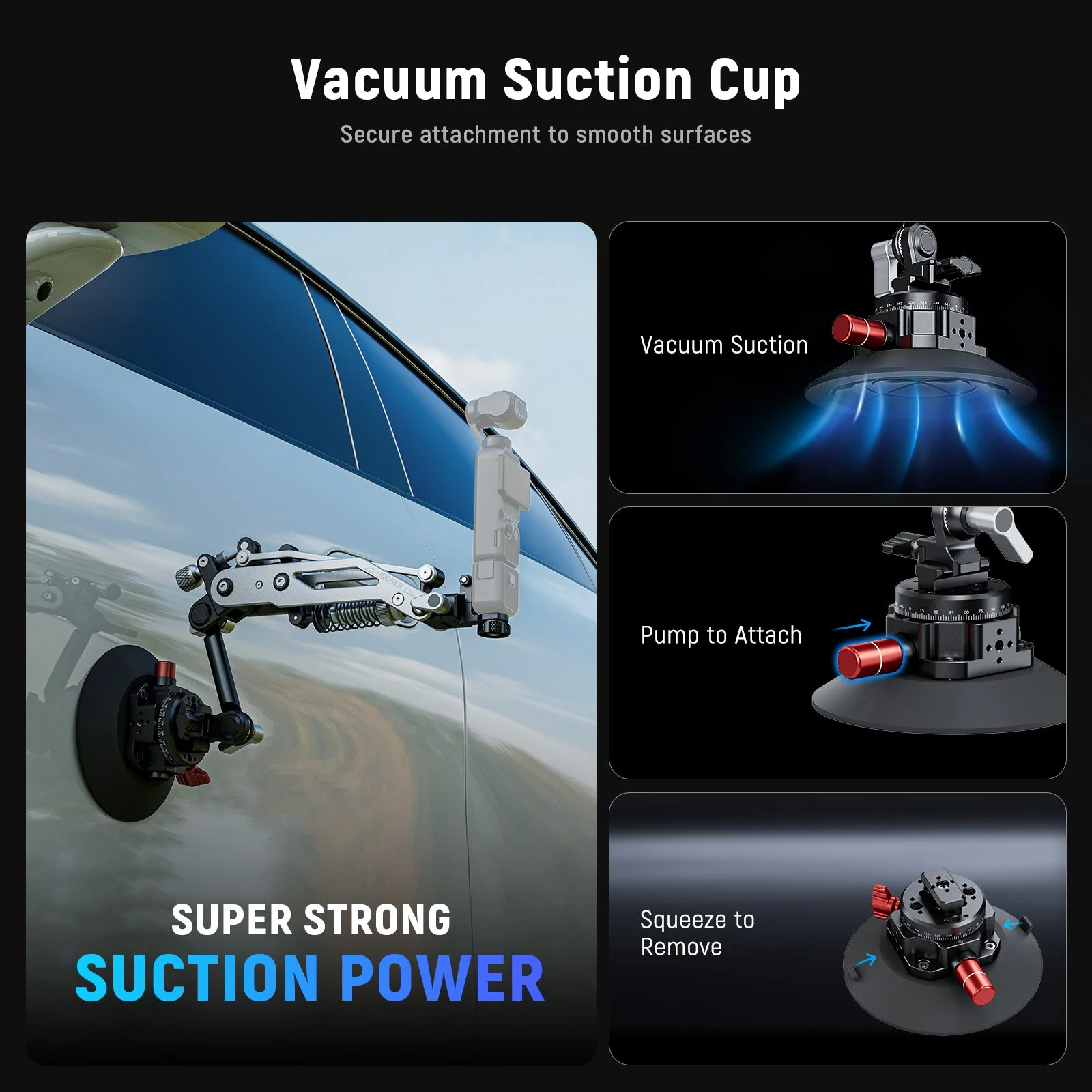 NEEWER GA022 Hydraulic Boom Arm Suction Cup - Image 3