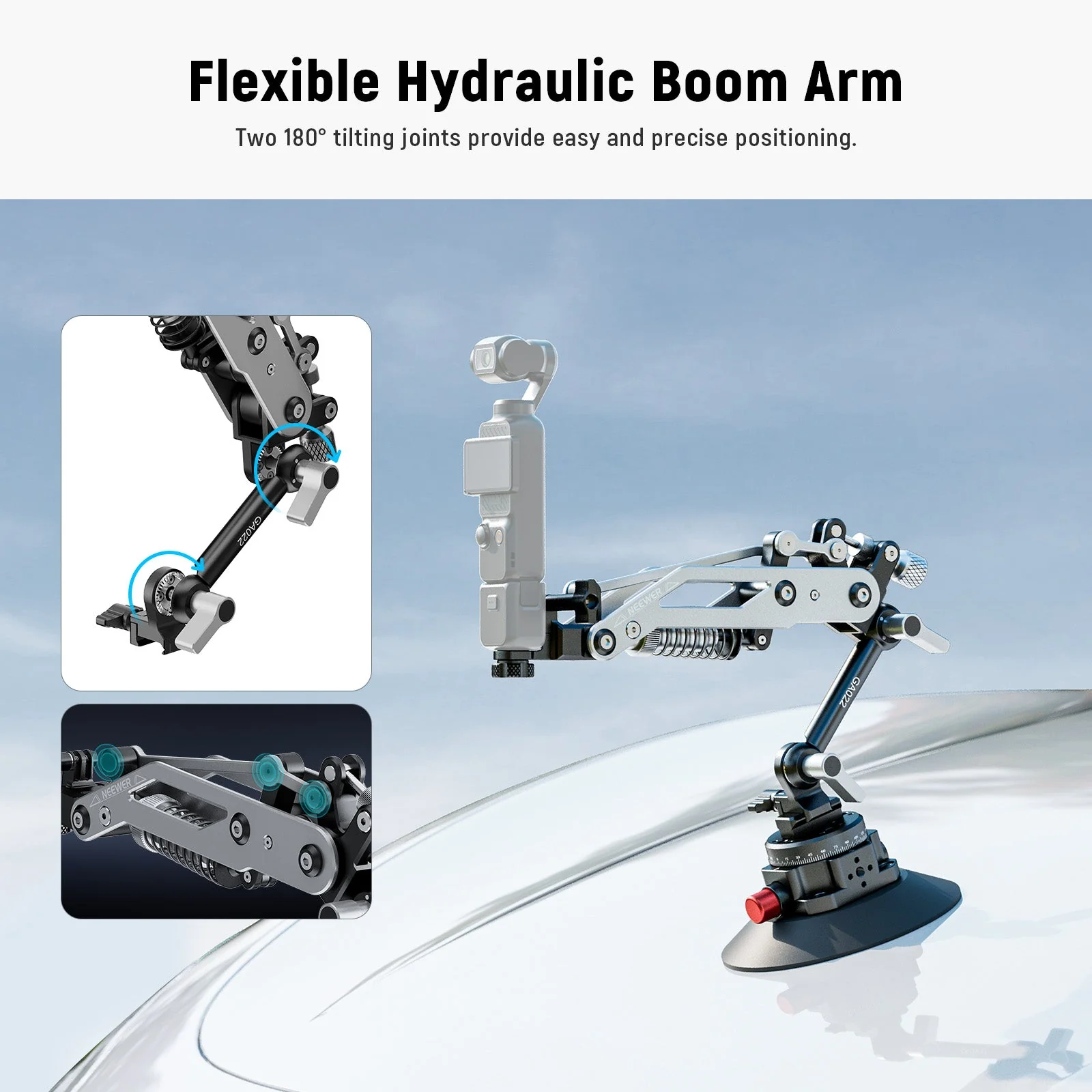 NEEWER GA022 Hydraulic Boom Arm Suction Cup - Image 4
