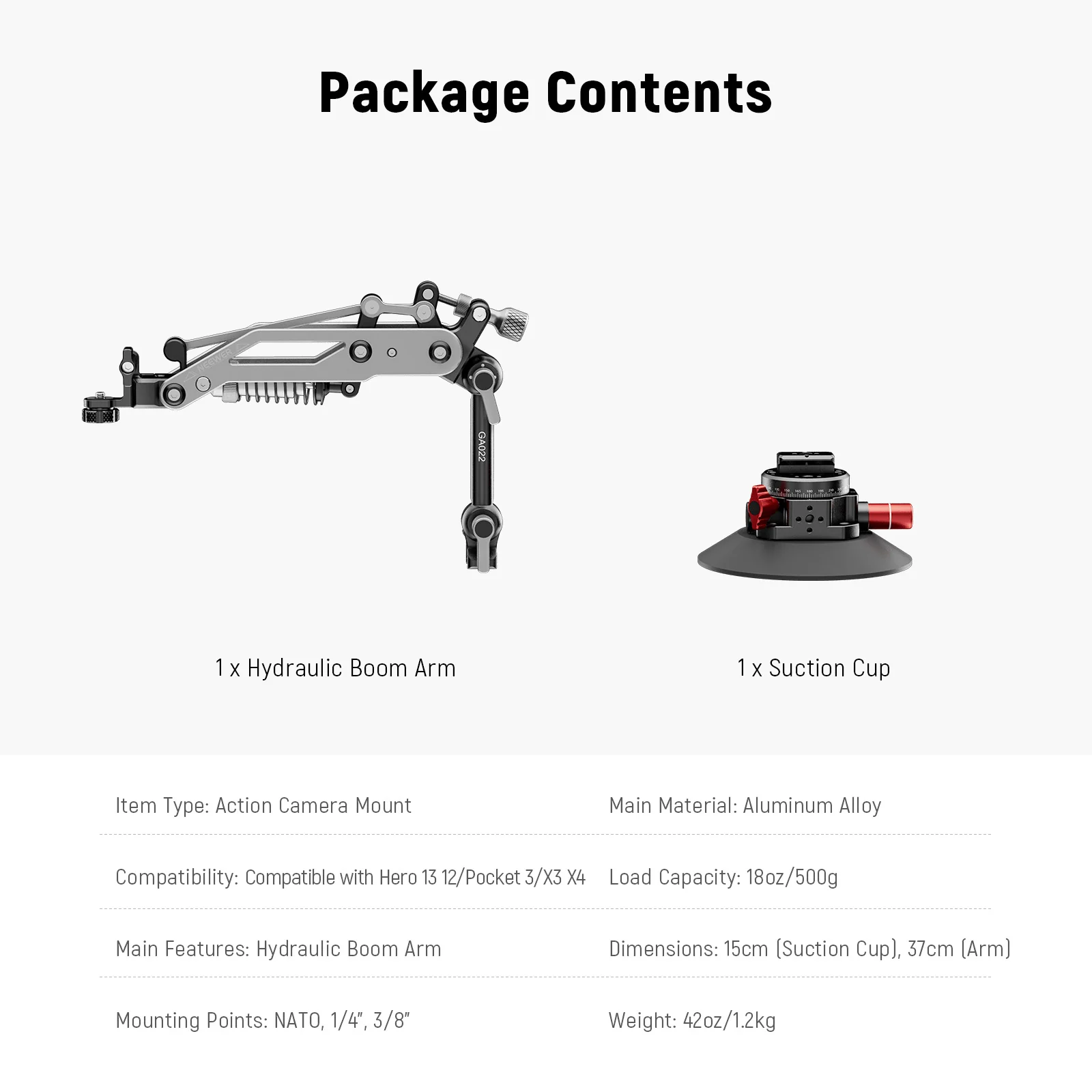 NEEWER GA022 Hydraulic Boom Arm Suction Cup - Image 8