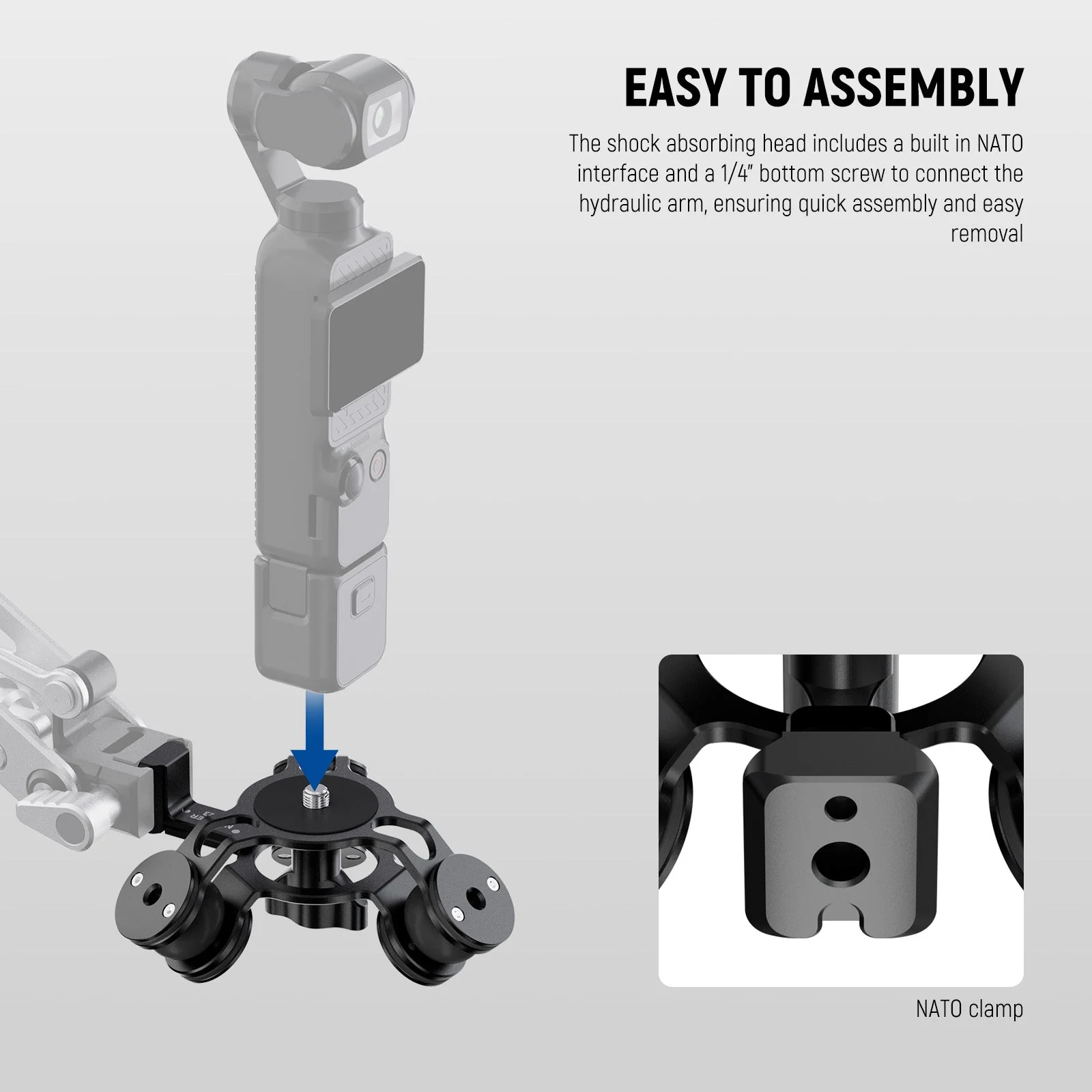NEEWER GA023 Shock Absorbing Head For DJI OSMO Pocket 3 - Image 5