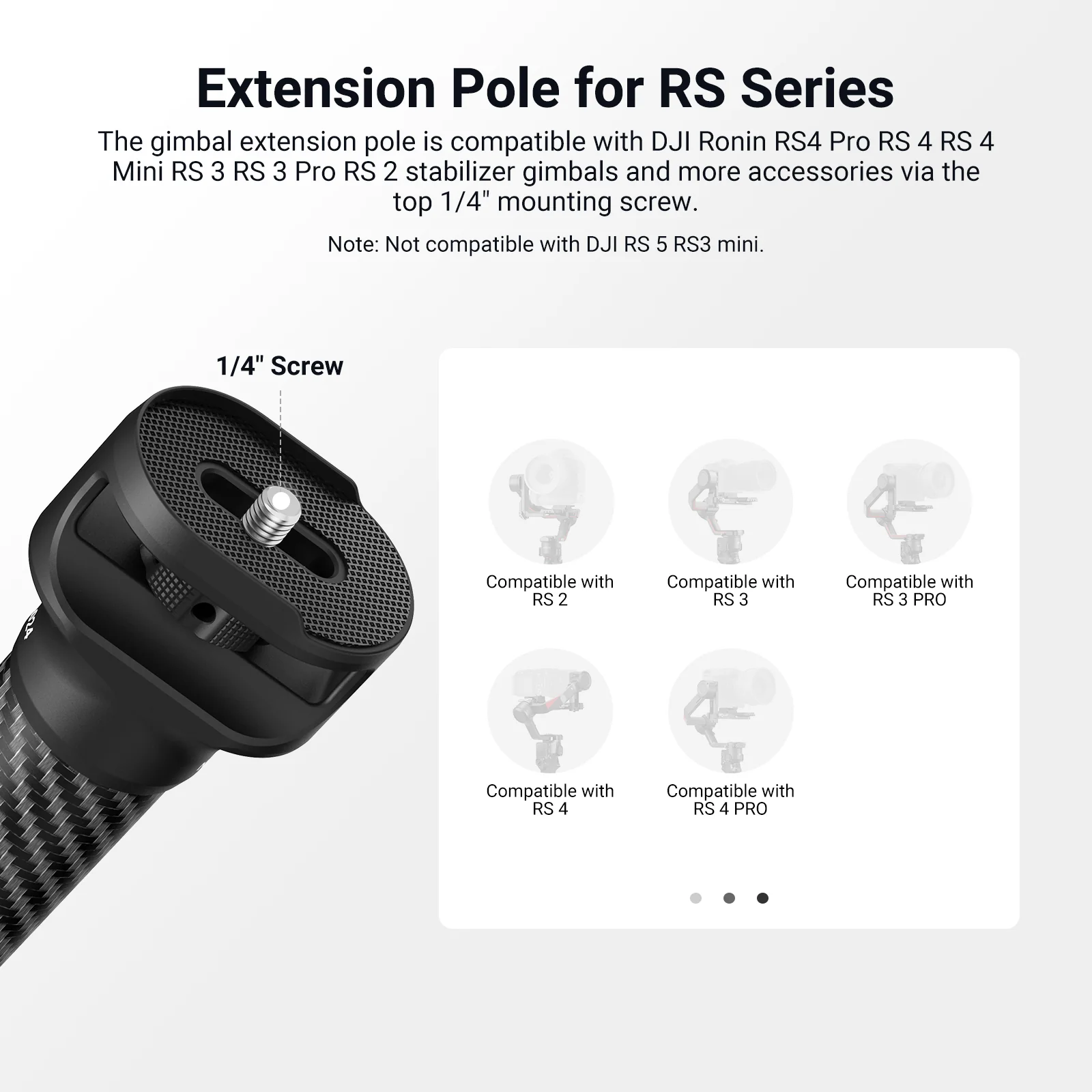 NEEWER GA024 Carbon Fiber Extension Pole for Ronin Series - Image 2