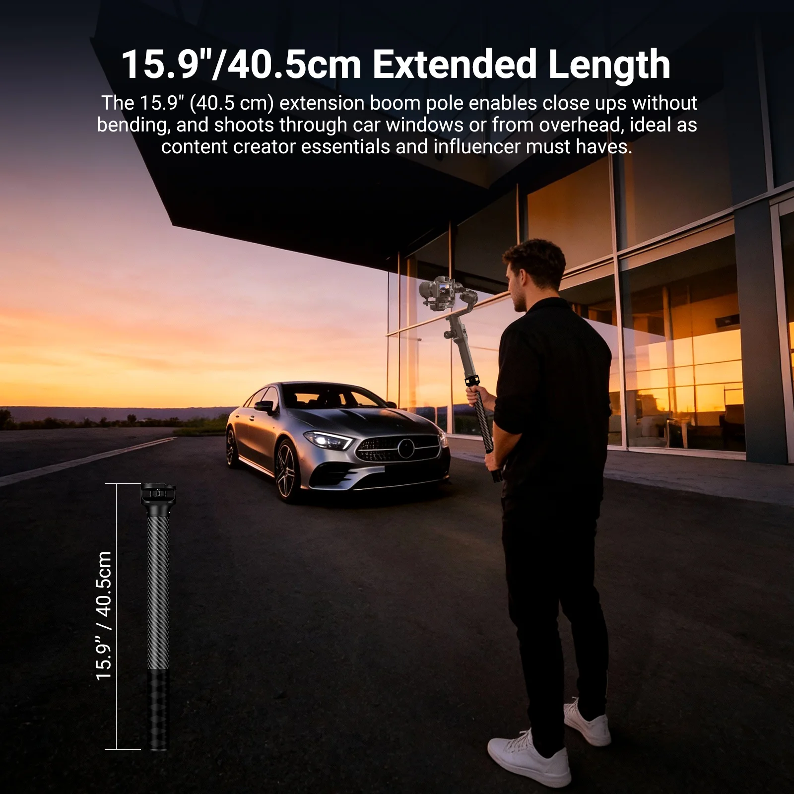 NEEWER GA024 Carbon Fiber Extension Pole for Ronin Series - Image 5