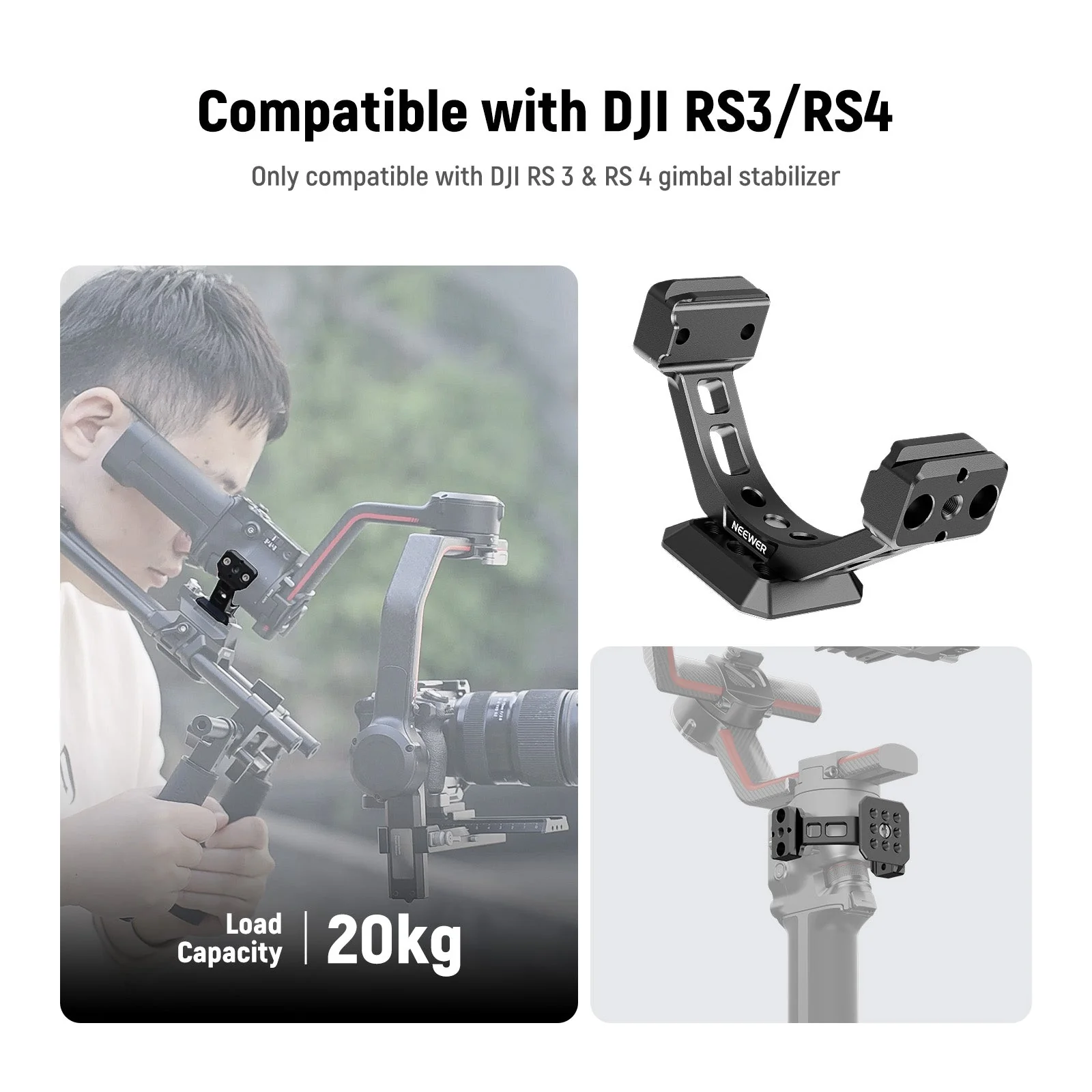 NEEWER GA030/GA030P Arca Type NATO Mount Adapter For DJI RS3/Pro RS4/Pro - Image 10