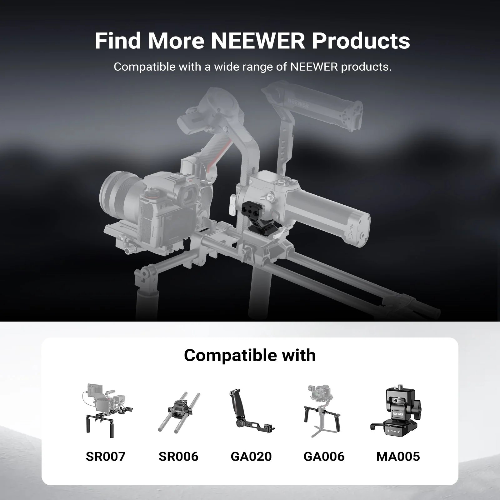NEEWER GA031 Gimbal Mount for DJI RS5/RS4/RS4 Pro/RS3/RS Pro - Image 5