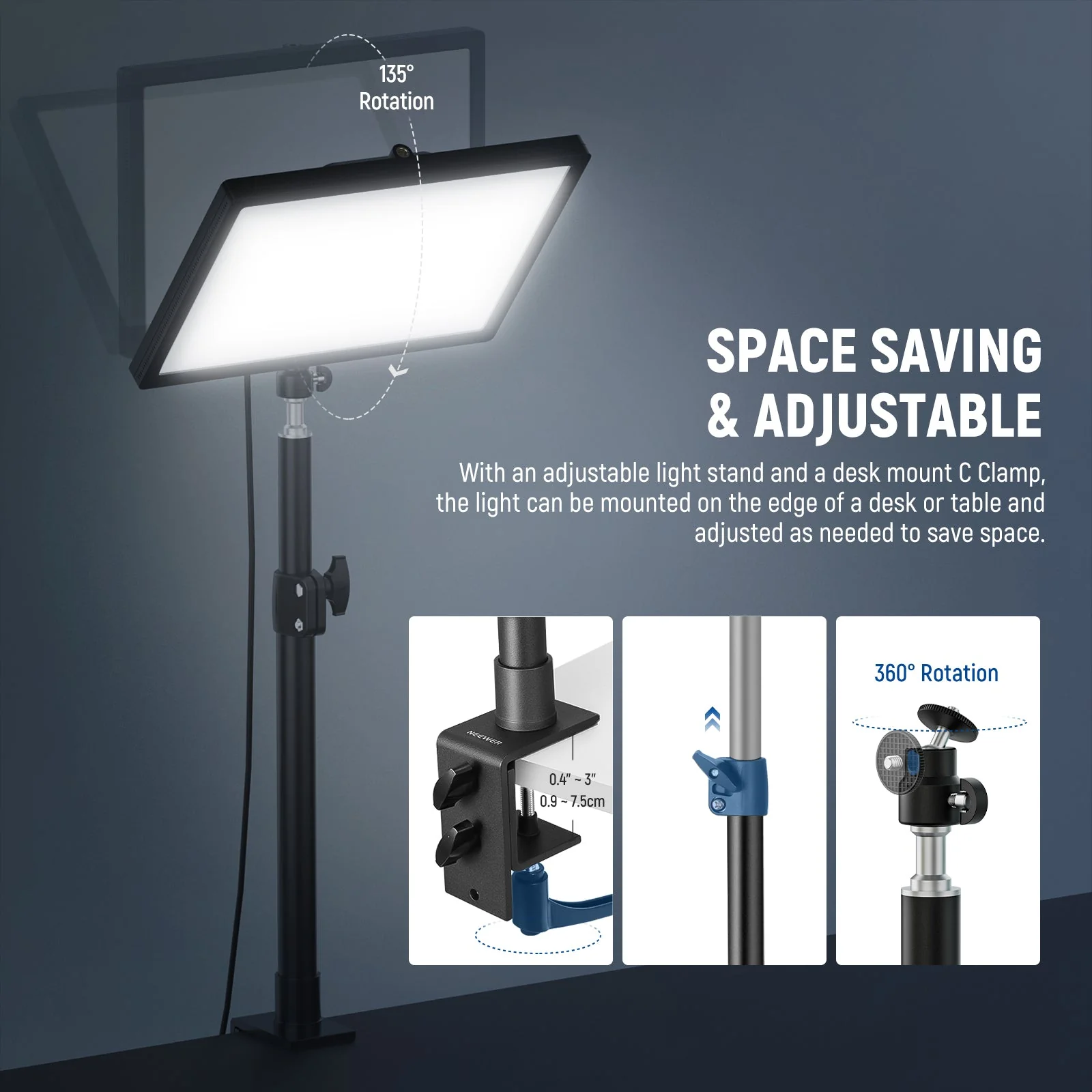 NEEWER GL25B 12.9" Streaming Key Light - Image 8