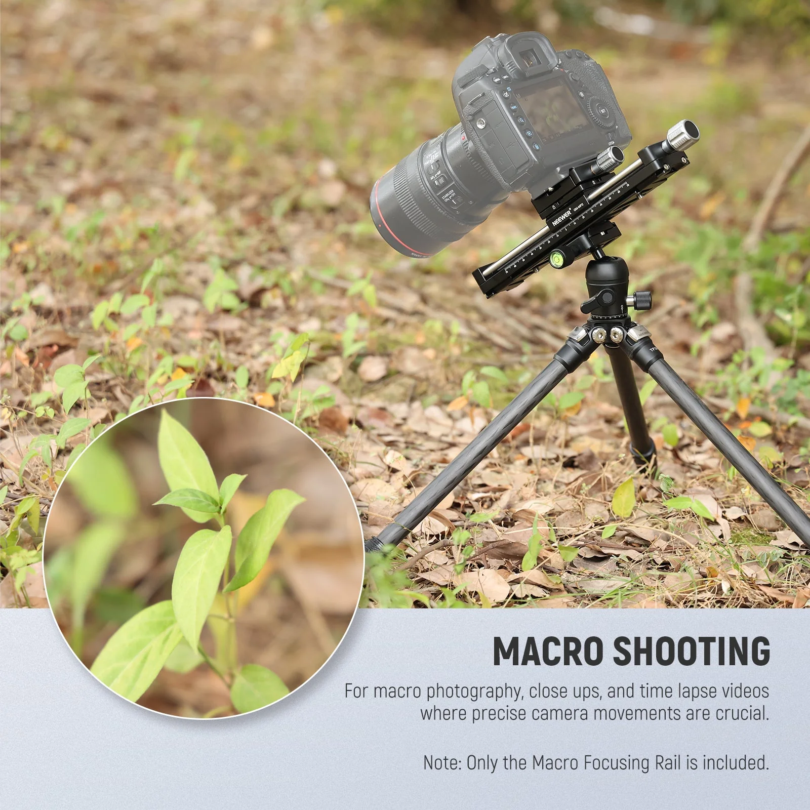 NEEWER GM-MP2 140mm Macro Focusing Rail Slider with 360° Rotation - Image 6