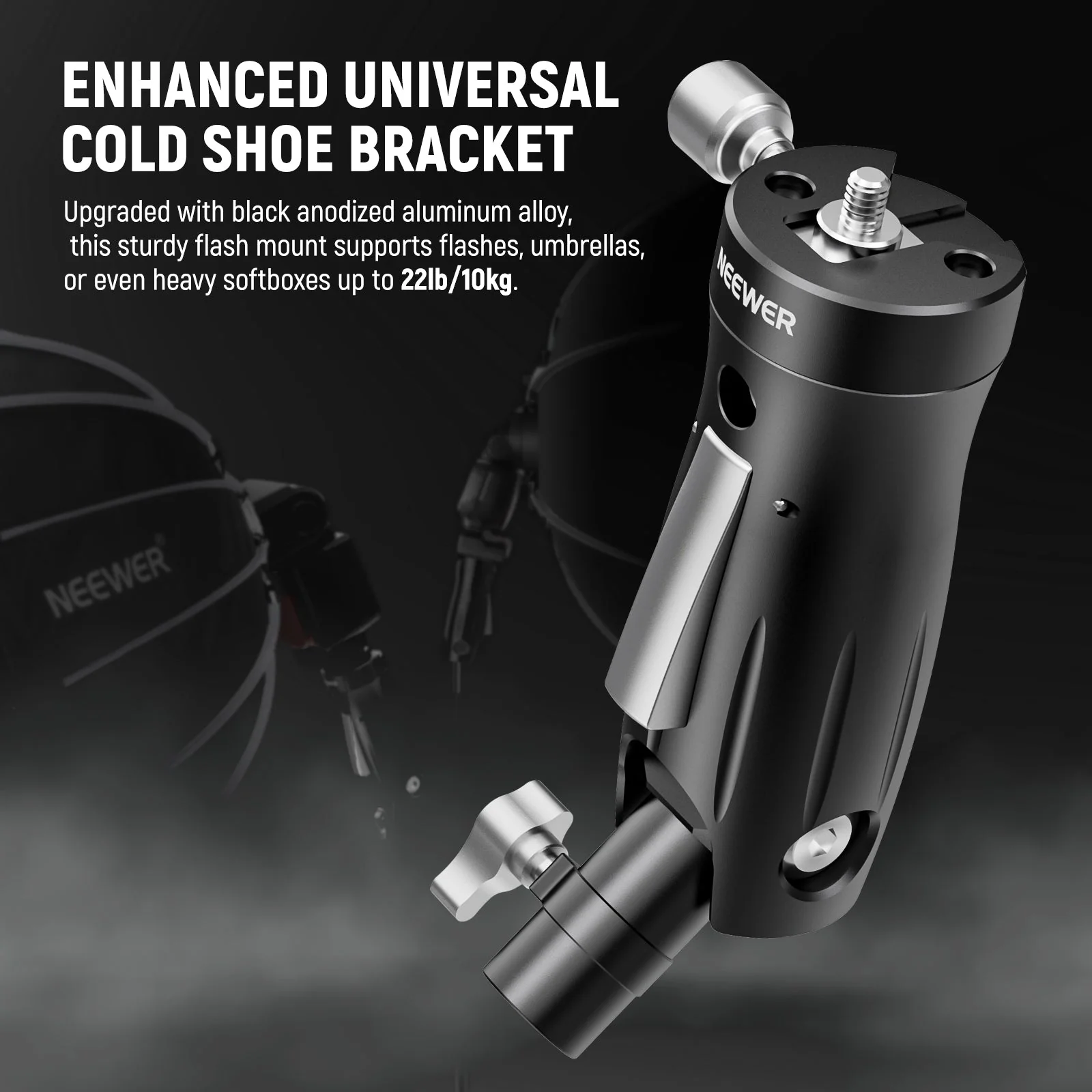 NEEWER GM14 Cold Shoe Flash Bracket Mount - Image 2