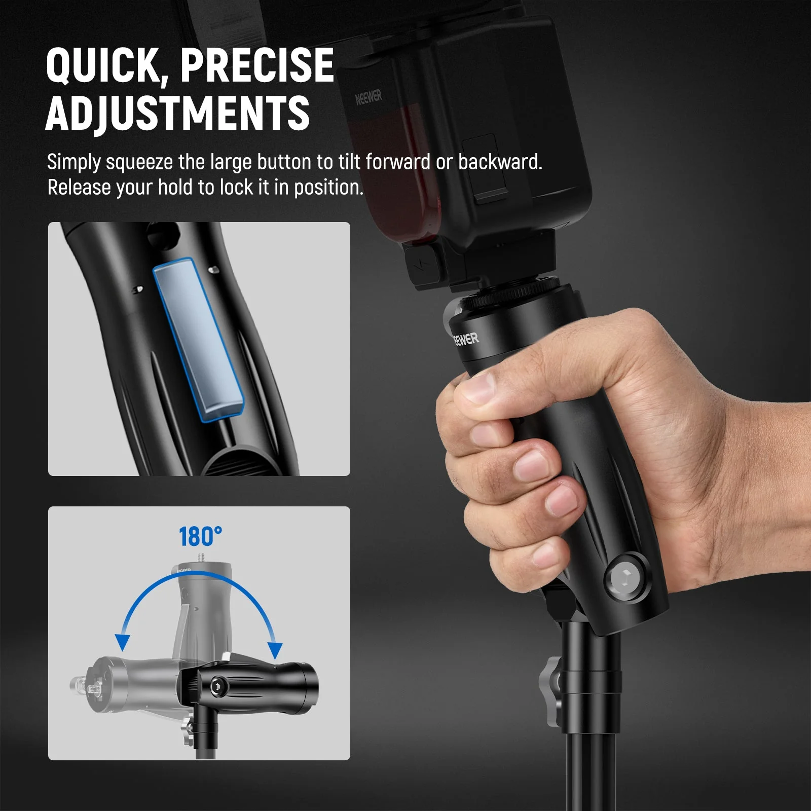 NEEWER GM14 Cold Shoe Flash Bracket Mount - Image 4