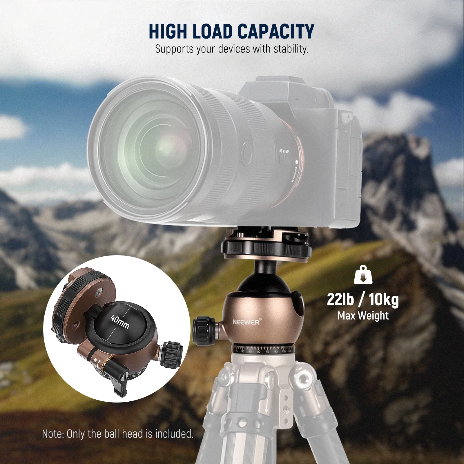 NEEWER GM32 Upgraded Low Profile Ball Head - Image 6