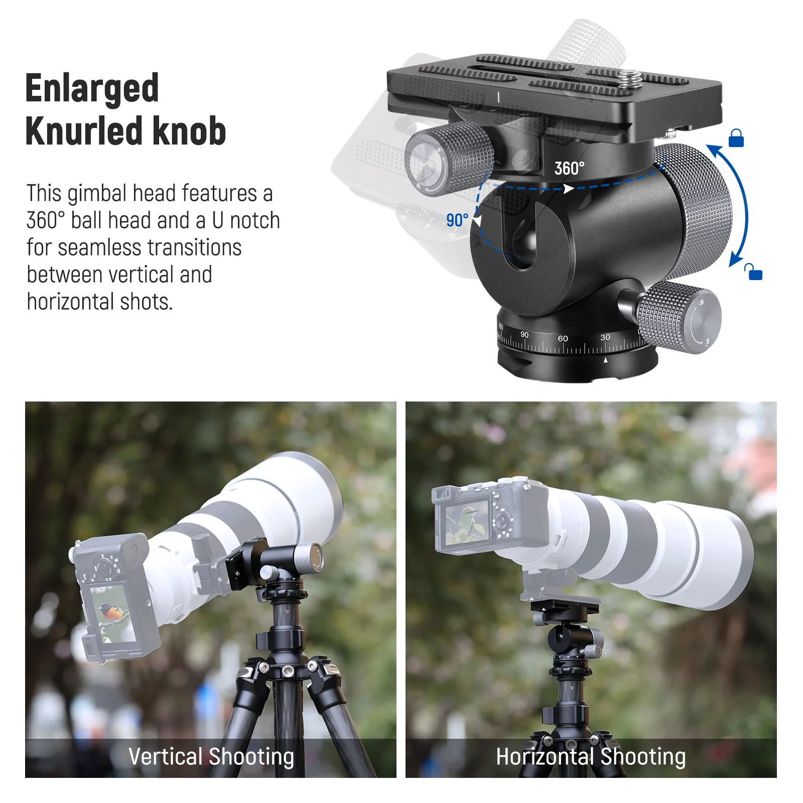 NEEWER GM39 Gimbal Tripod Head - Image 3