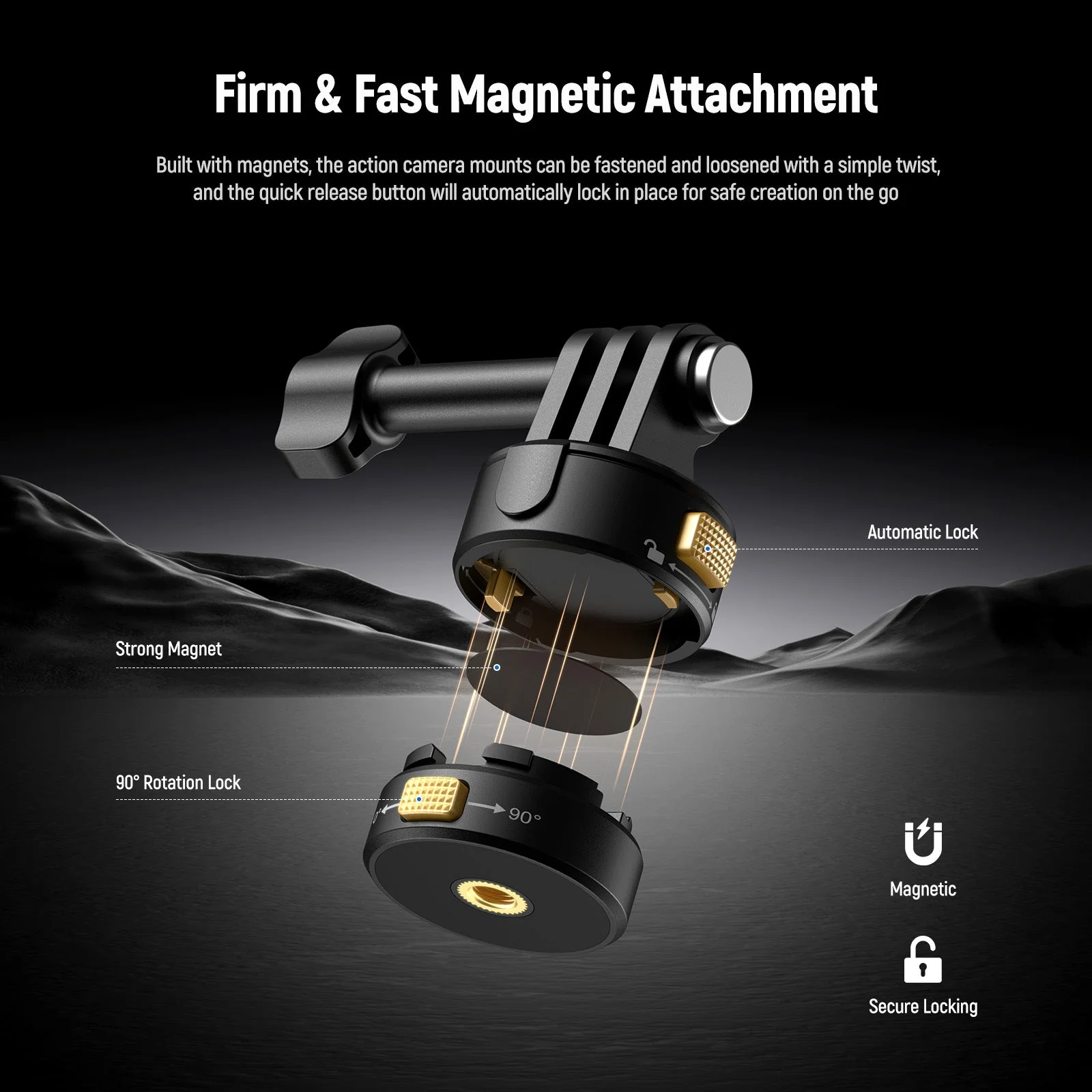 NEEWER GP-23 6 In 1 Metal Action Camera Mount Kit For GoPro DJI Insta360 - Image 3
