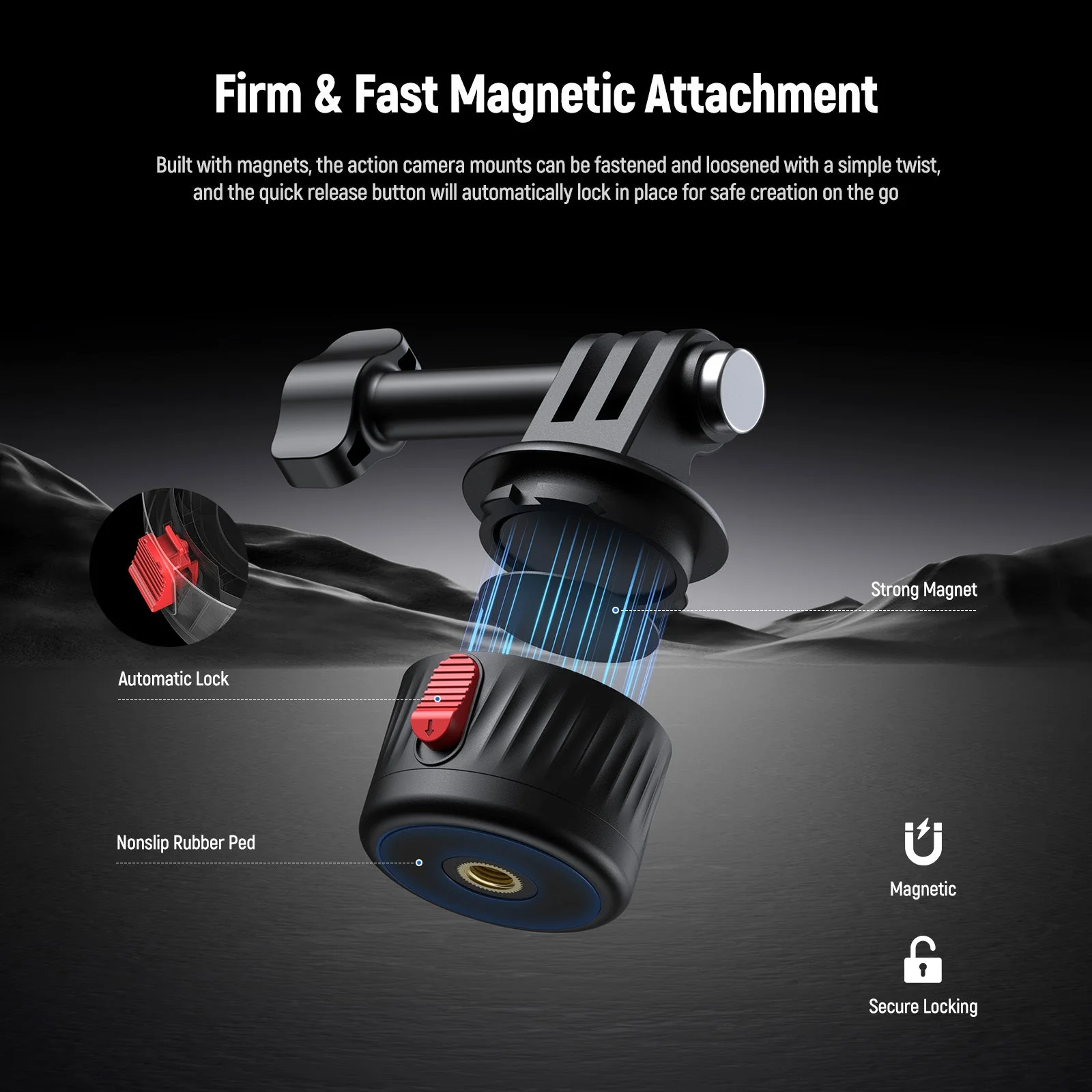 NEEWER GP-24 6 In 1 Action Camera Mount Kit For GoPro DJI Insta360 - Image 3