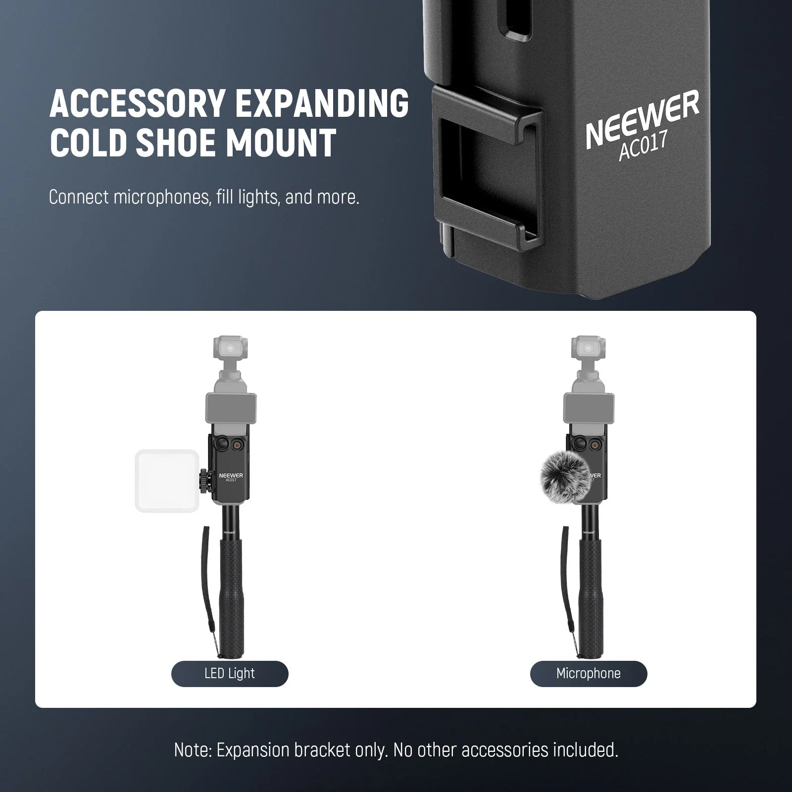 NEEWER BASICS GP-59 Selfie Stick Extension Adapter Mount Kit for DJI Osmo Pocket 3 - Image 3