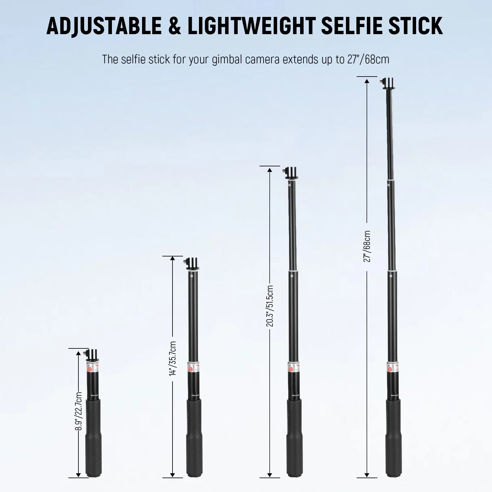 NEEWER BASICS GP-59 Selfie Stick Extension Adapter Mount Kit for DJI Osmo Pocket 3 - Image 5