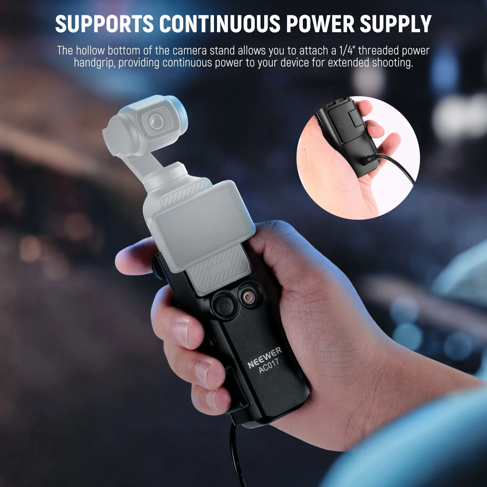 NEEWER BASICS GP-59 Selfie Stick Extension Adapter Mount Kit for DJI Osmo Pocket 3 - Image 8