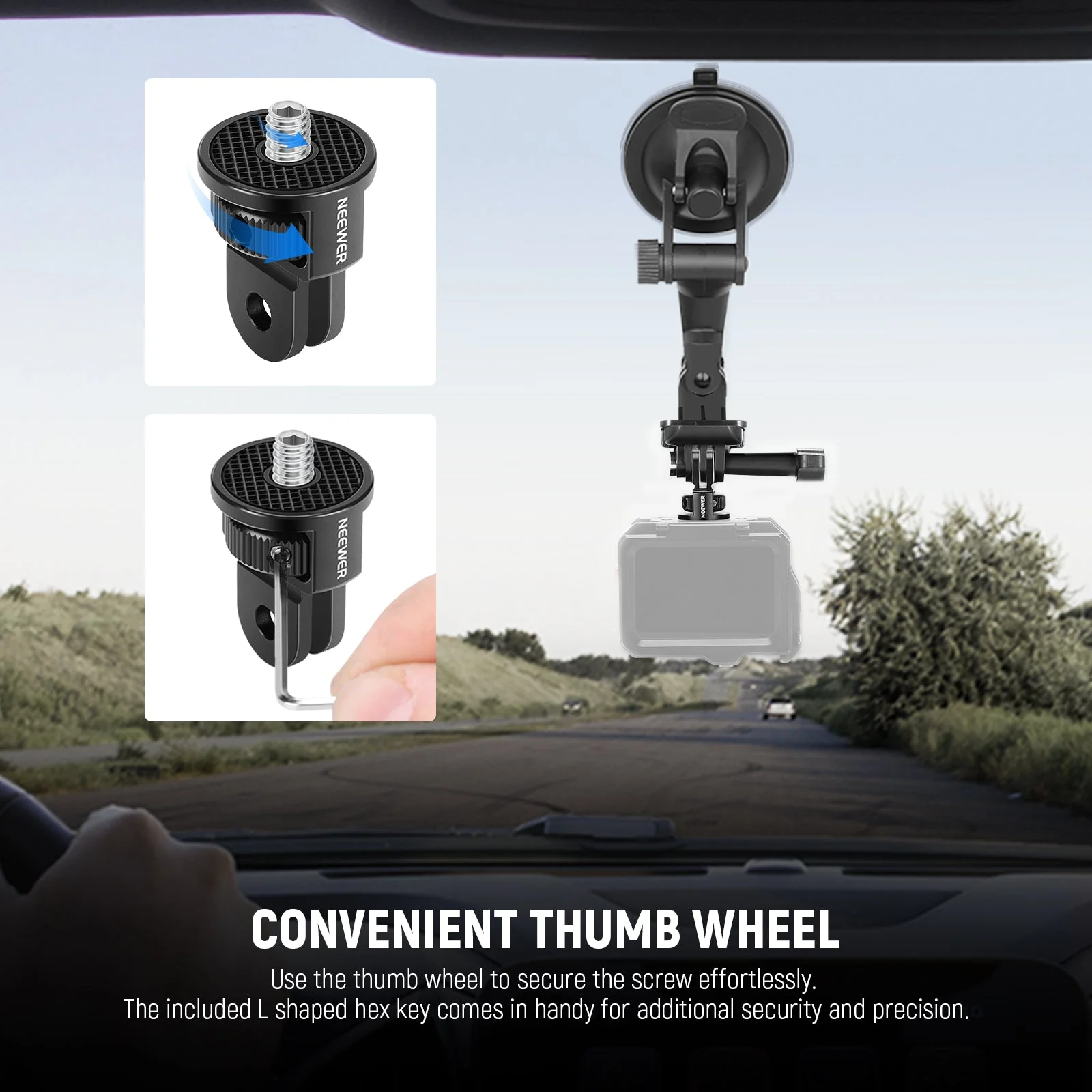 NEEWER GP-7 Action Camera Mount Adapter for Action Camera - Image 5