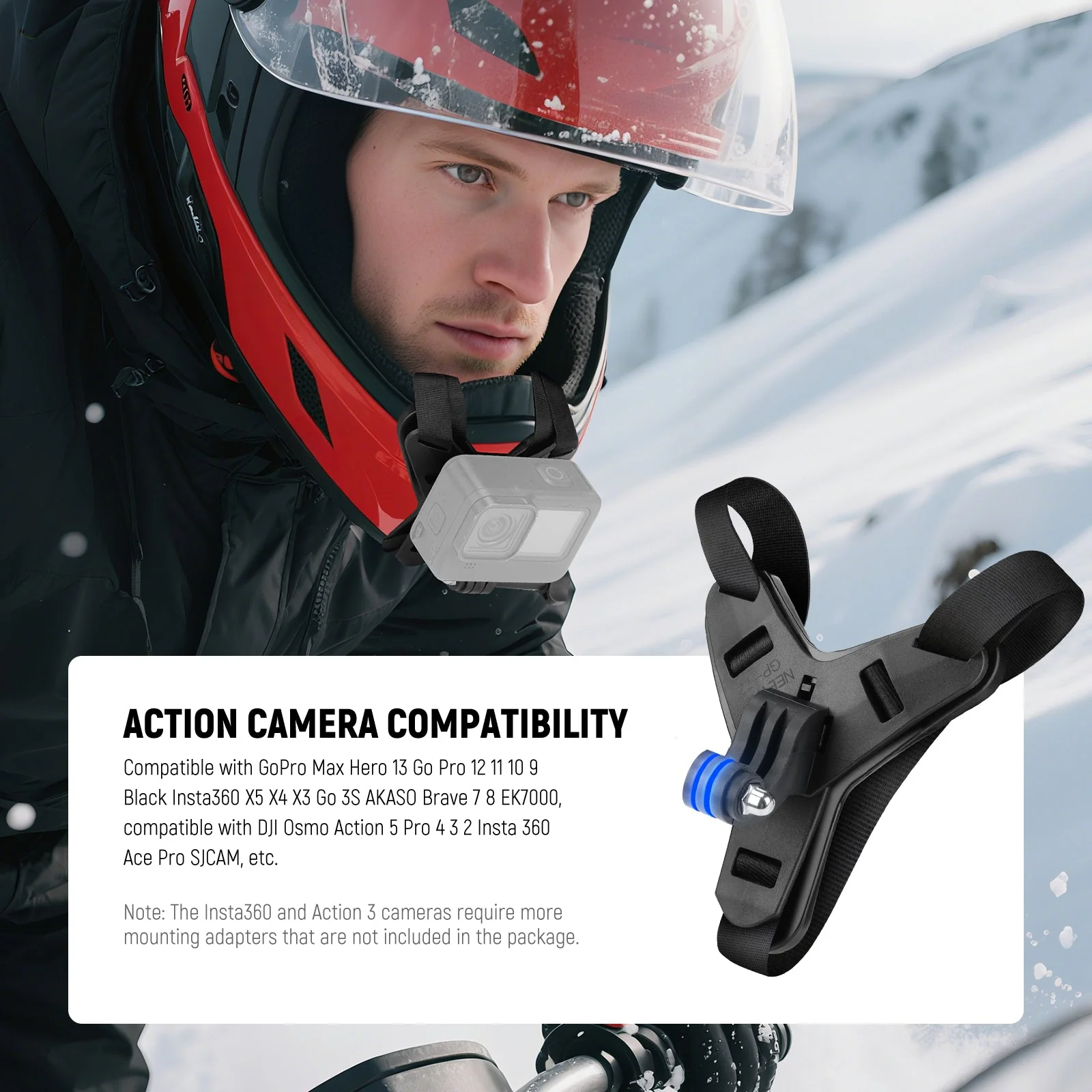 NEEWER GP-72 Helmet Chin Strap for Action Cameras - Image 3
