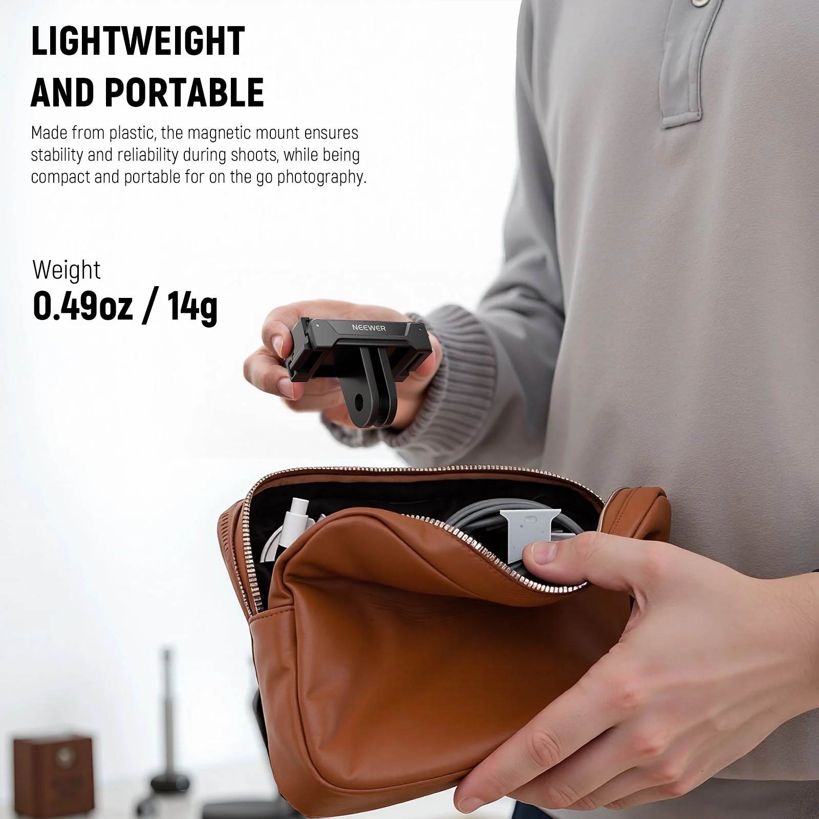 NEEWER GP-73 Magnetic Mount Adapter For DJI Osmo Action 5 Pro 4 3 - Image 5