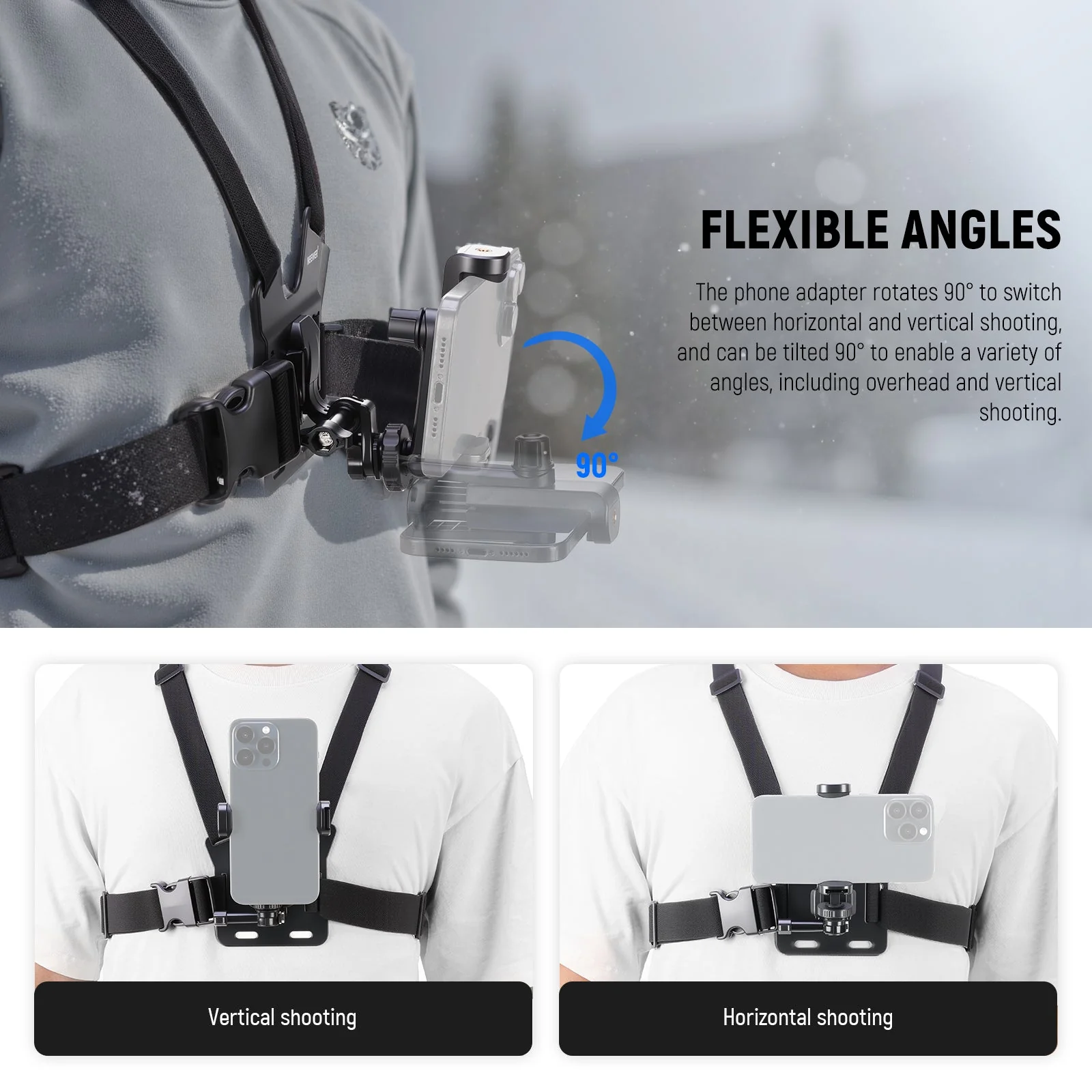 NEEWER GP-74 Phone Chest & Head Strap Mount Accessories Kit - Image 4