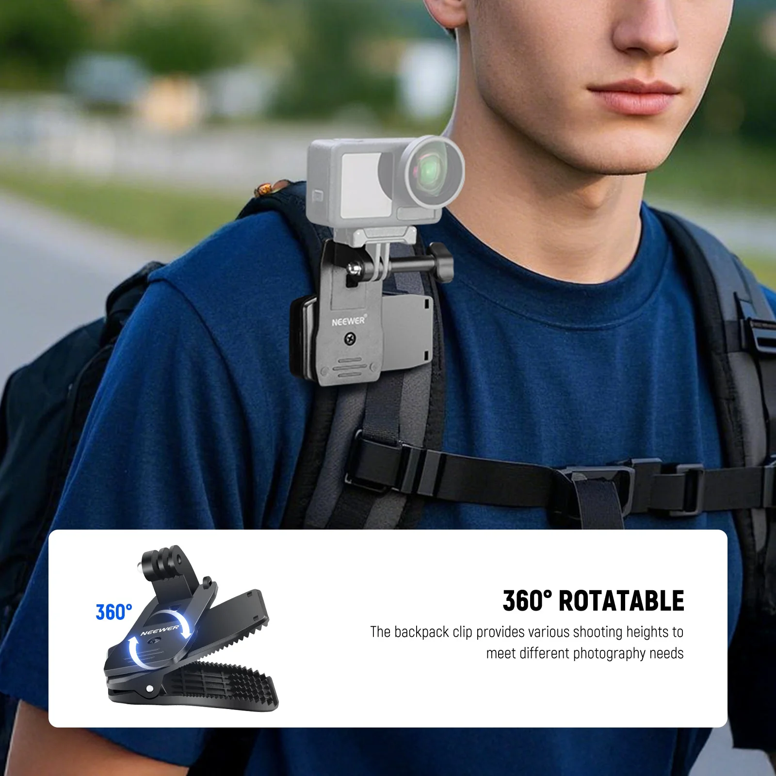 NEEWER GP-75 Strap Mount Accessories Kit For Action Cameras - Image 4