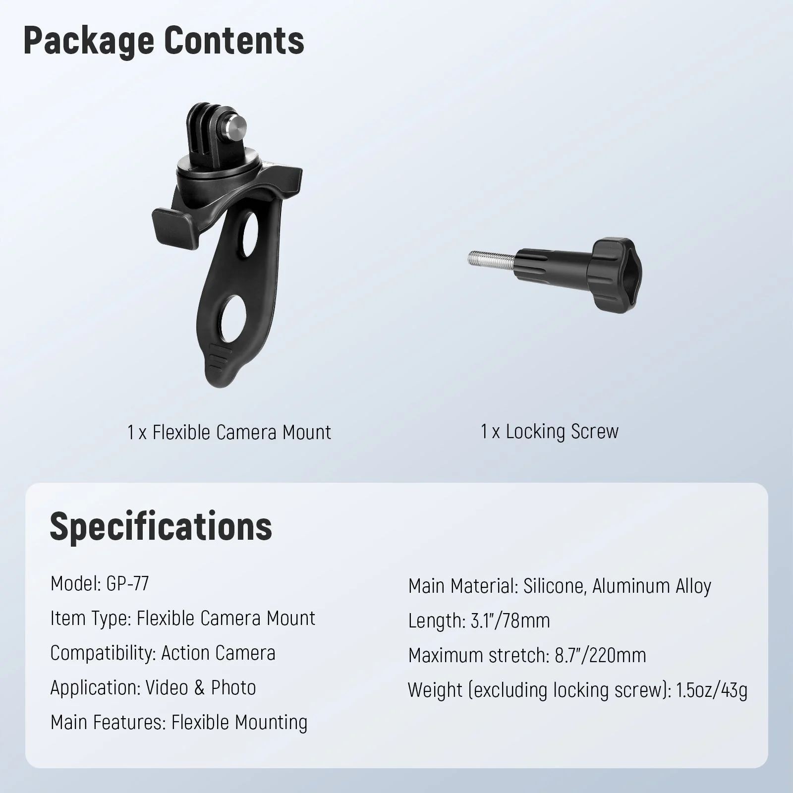 NEEWER GP-77 Versatile & Flexible Camera Mount Wrap Band - Image 8