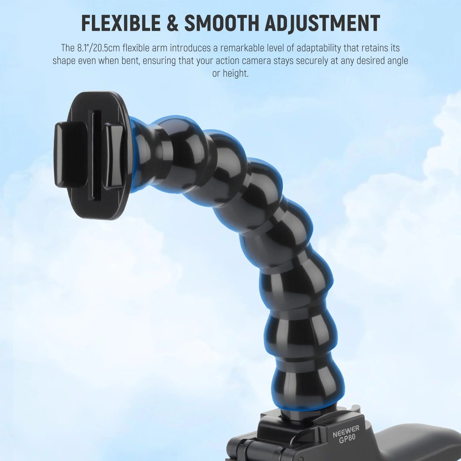 NEEWER GP-80 Flexible Clamp Mount For Action Cameras - Image 3