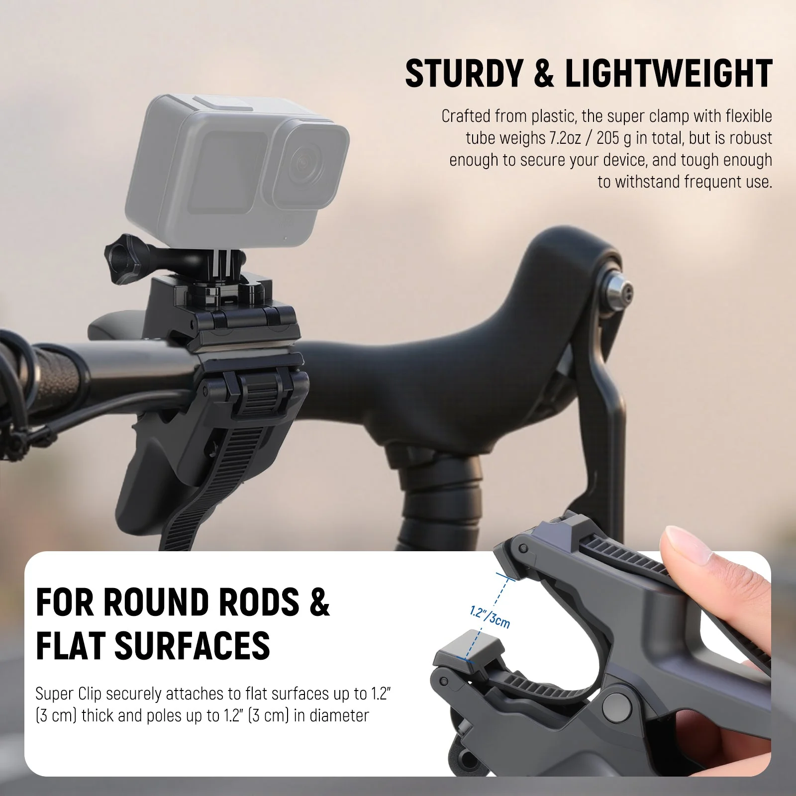 NEEWER GP-80 Flexible Clamp Mount For Action Cameras - Image 6