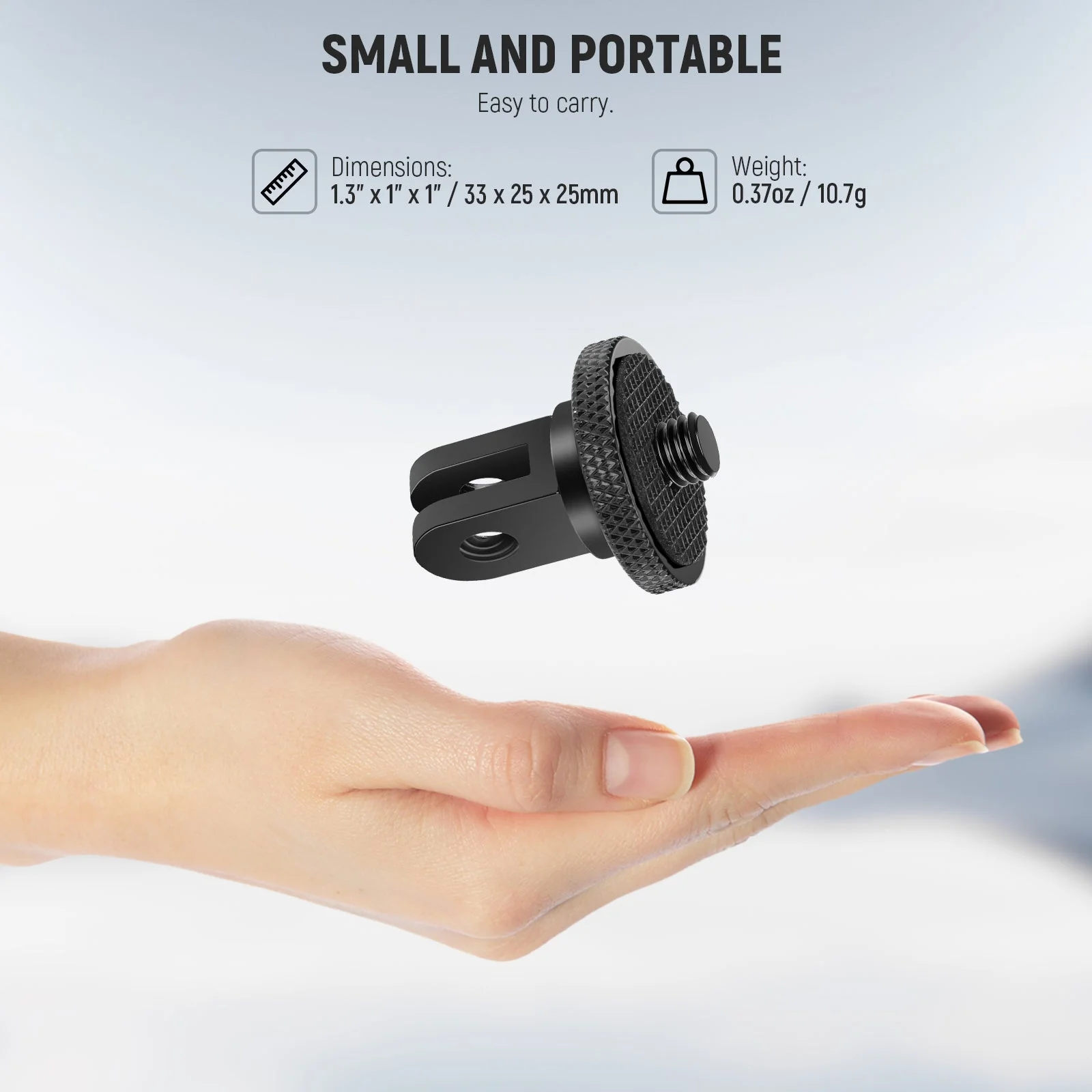 NEEWER GP-81 Action Camera Tripod Mount Adapter with 1/4" Screw Aluminum Alloy - Image 6