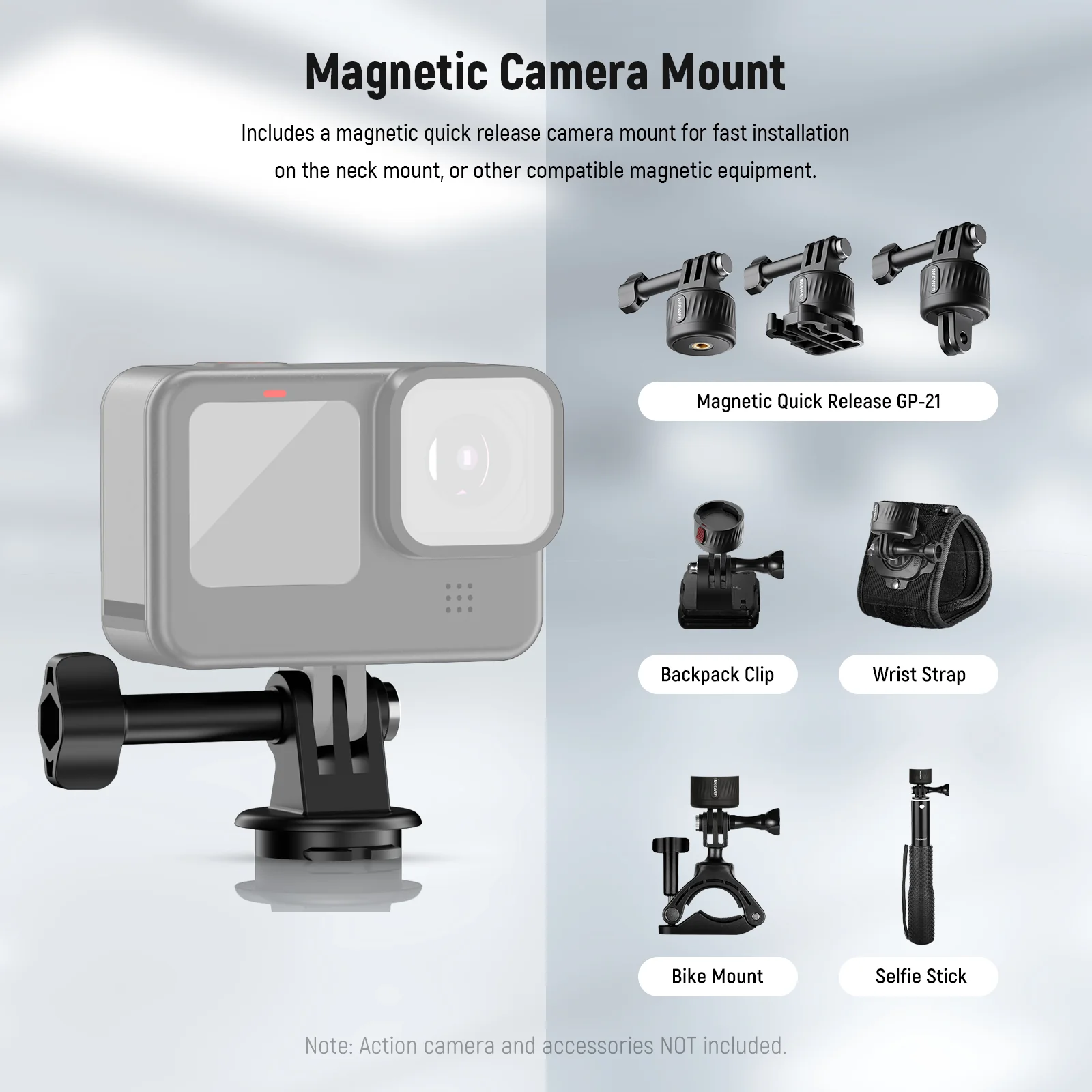 NEEWER GP15 Magnetic Quick Release Flexible Action Neck Mount for POV - Image 5