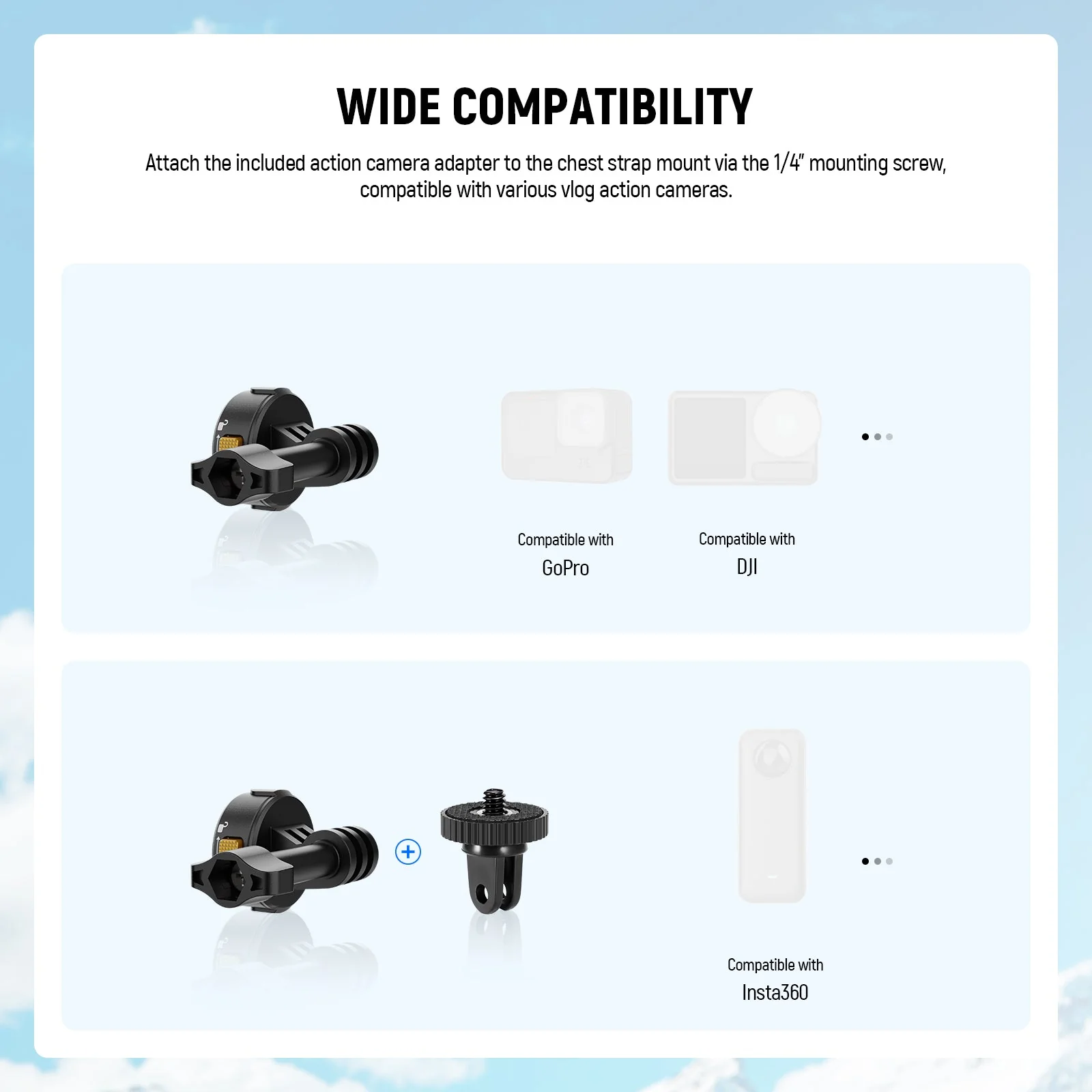 NEEWER GP25 Chest Mount Harness Chest Strap for Action Camera - Image 3