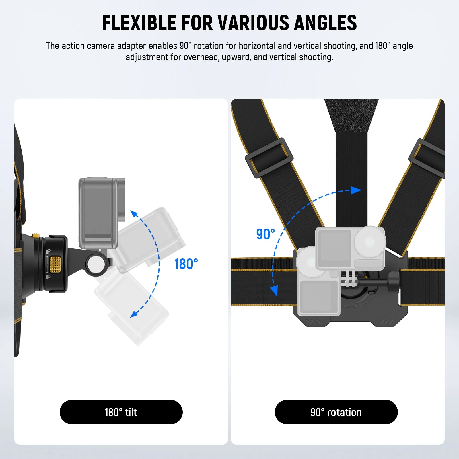 NEEWER GP25 Chest Mount Harness Chest Strap for Action Camera - Image 4
