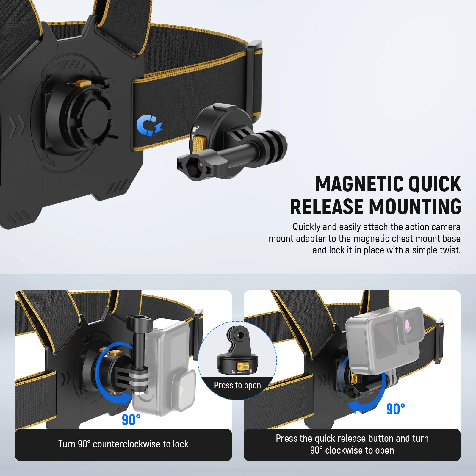 NEEWER GP25 Chest Mount Harness Chest Strap for Action Camera - Image 5