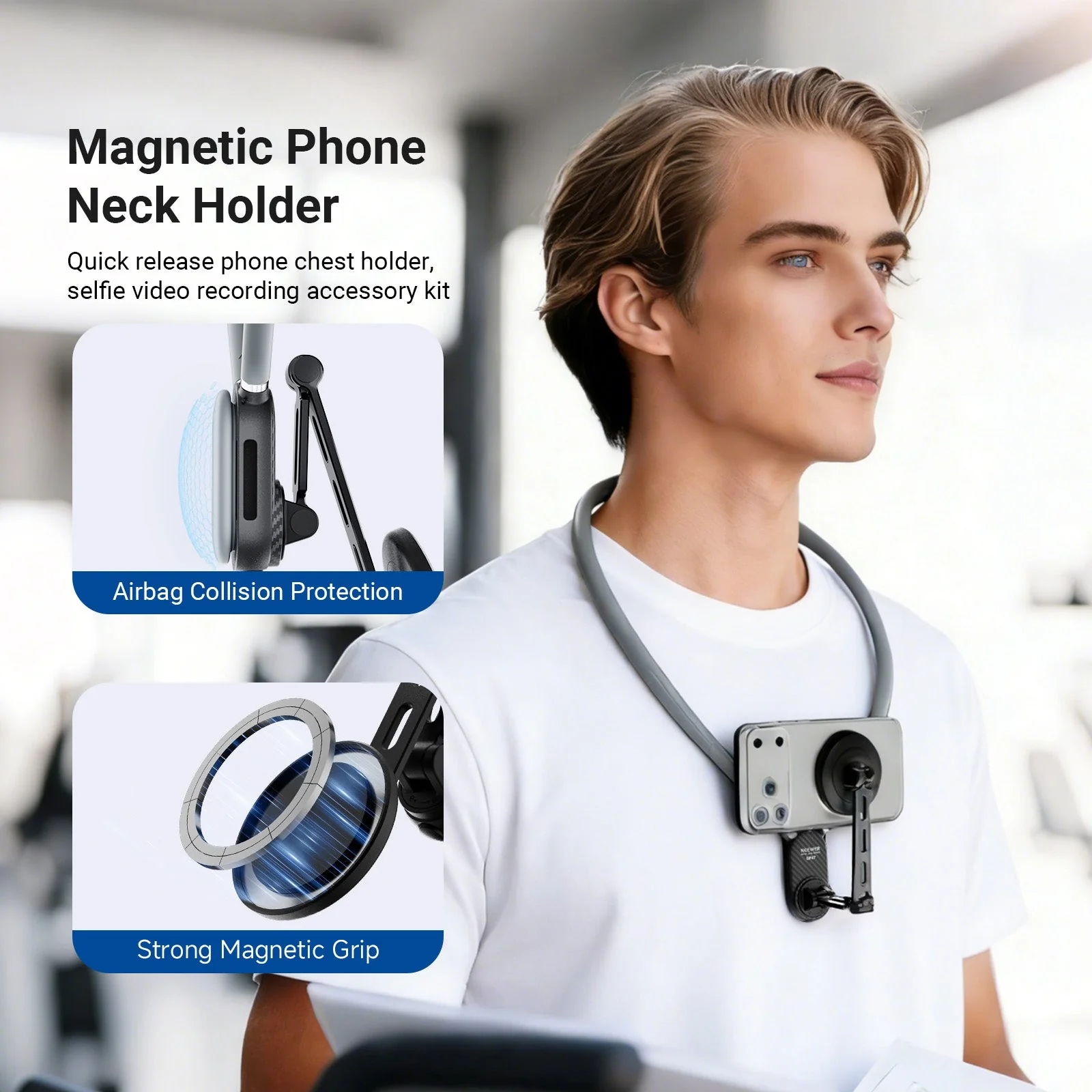NEEWER GP47 Magnetic Neck Phone Holder - Image 2