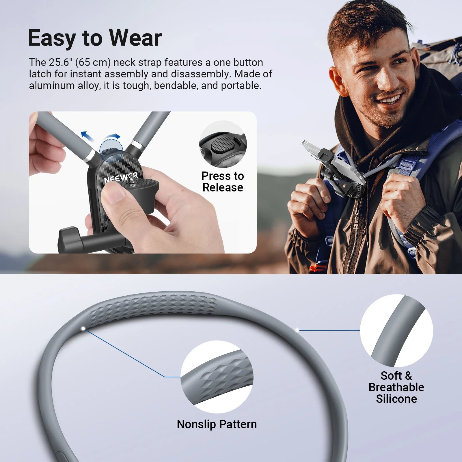 NEEWER GP48 Neck Mount for Action Camera & Phone - Image 3