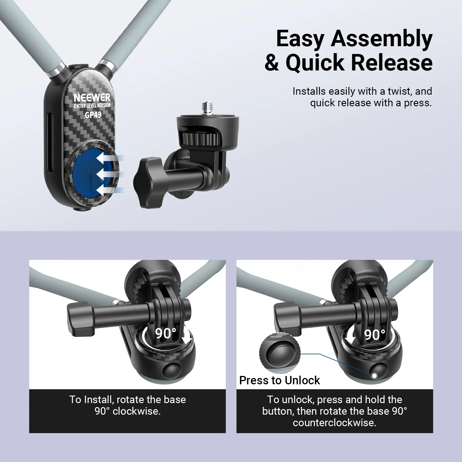 NEEWER GP49 Neck Mount For Action Cameras - Image 2