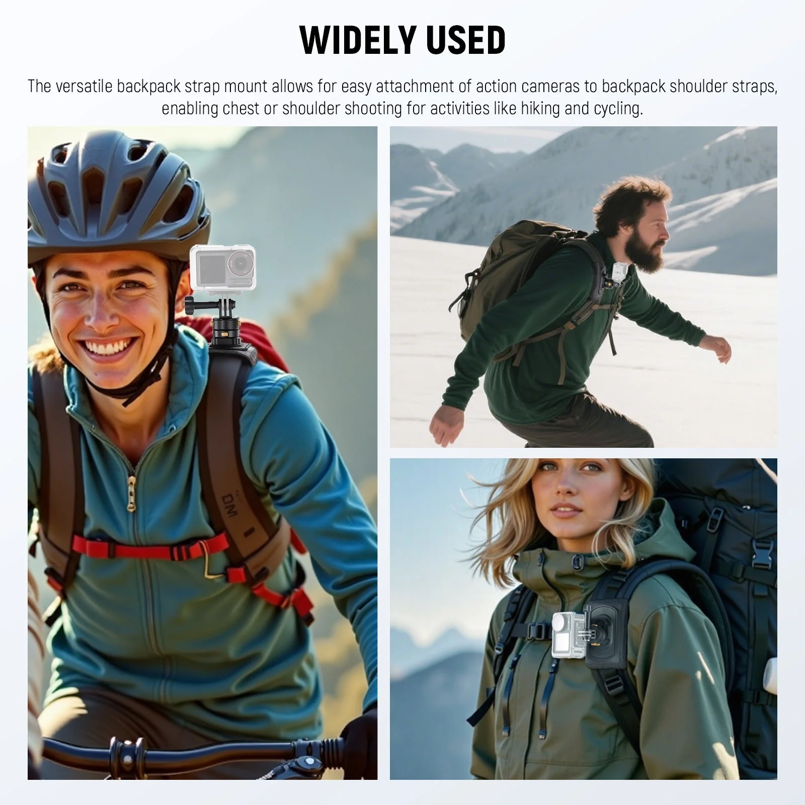 NEEWER GP63 Backpack Strap Mount For Action Cameras - Image 6