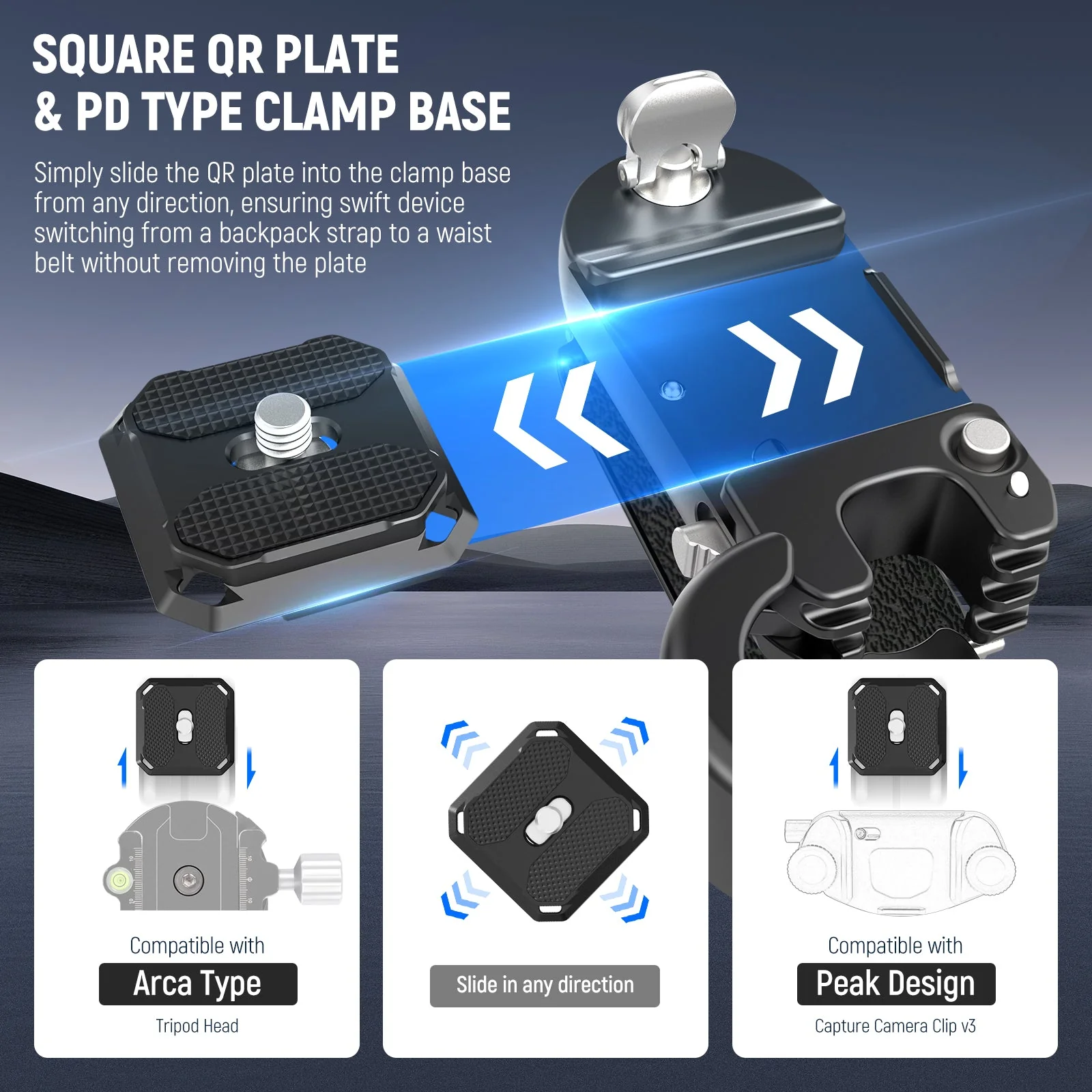 NEEWER GP67 Backpack Camera Clip Mount - Image 2