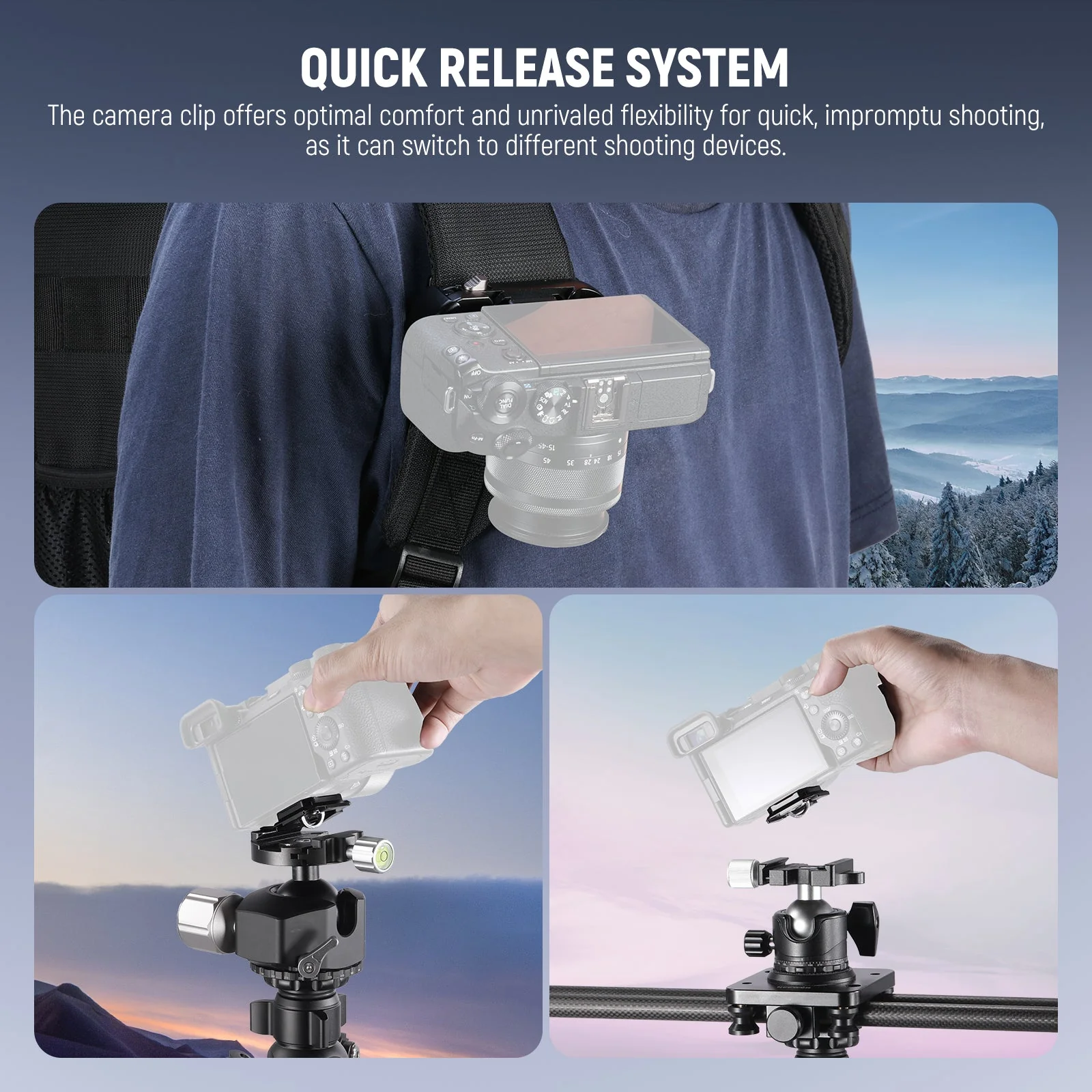 NEEWER GP67 Backpack Camera Clip Mount - Image 7